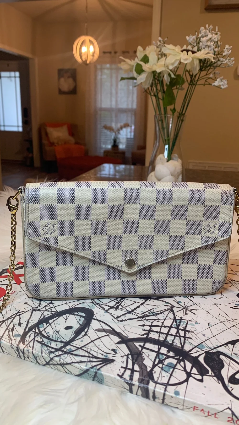 vuitton felicie damier azur