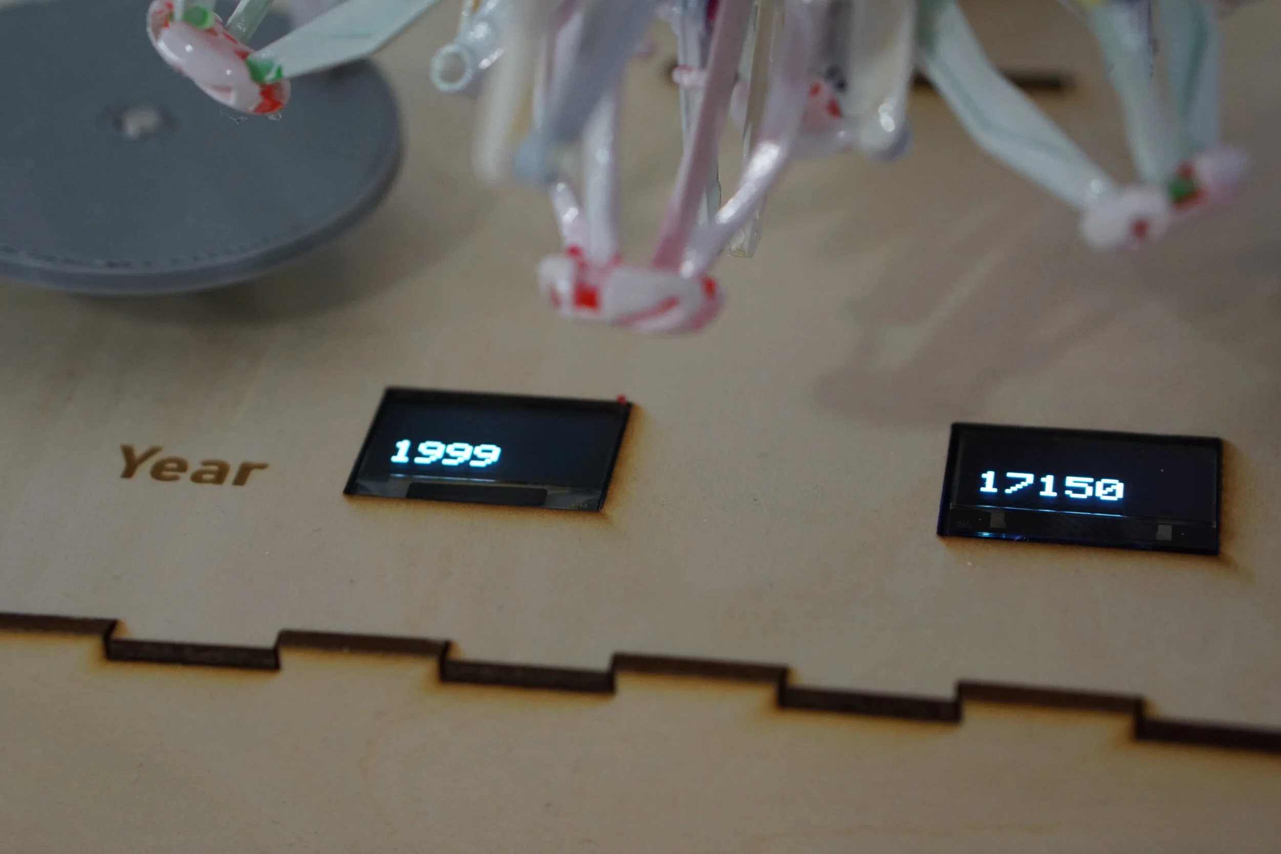 Oled birth data display