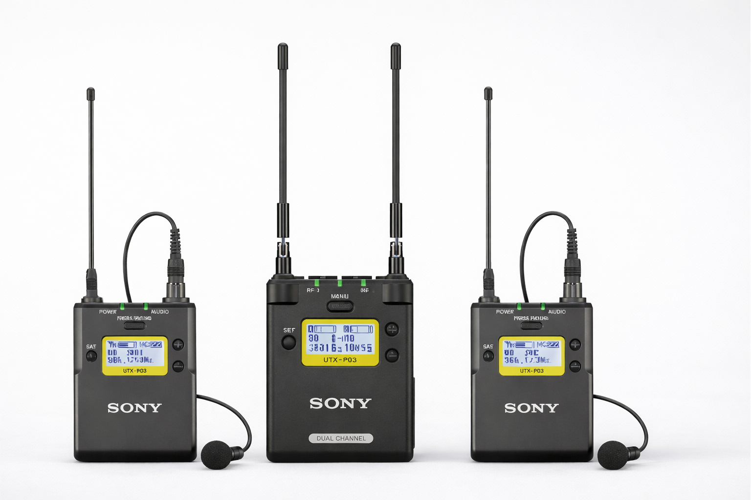 Sony URX-P03D Dual-Channel Portable Receiver with Two Transmitters