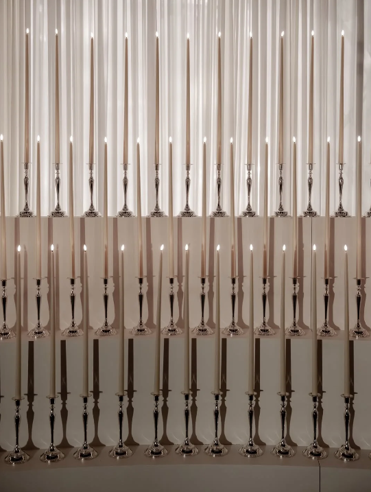 Hall of flame - LED candles 46cm Ivory