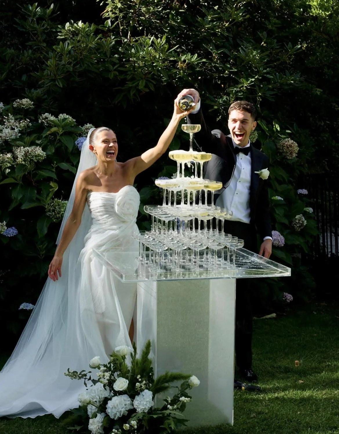 Champagne Tower (including RECTANGULAR spill tray and perspex stand)