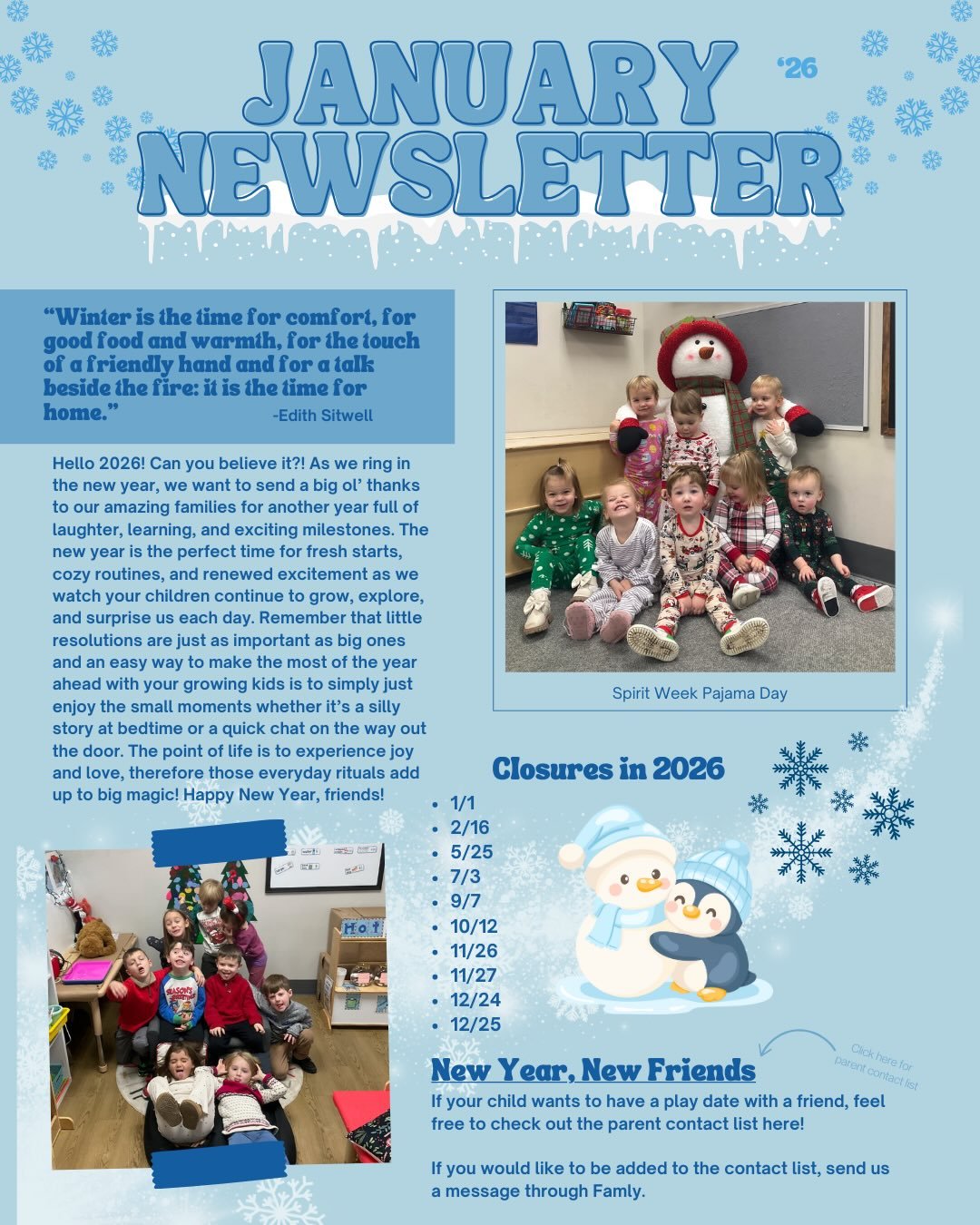 New year, fresh fun! ❄️✨ Our January newsletter is in your inbox!