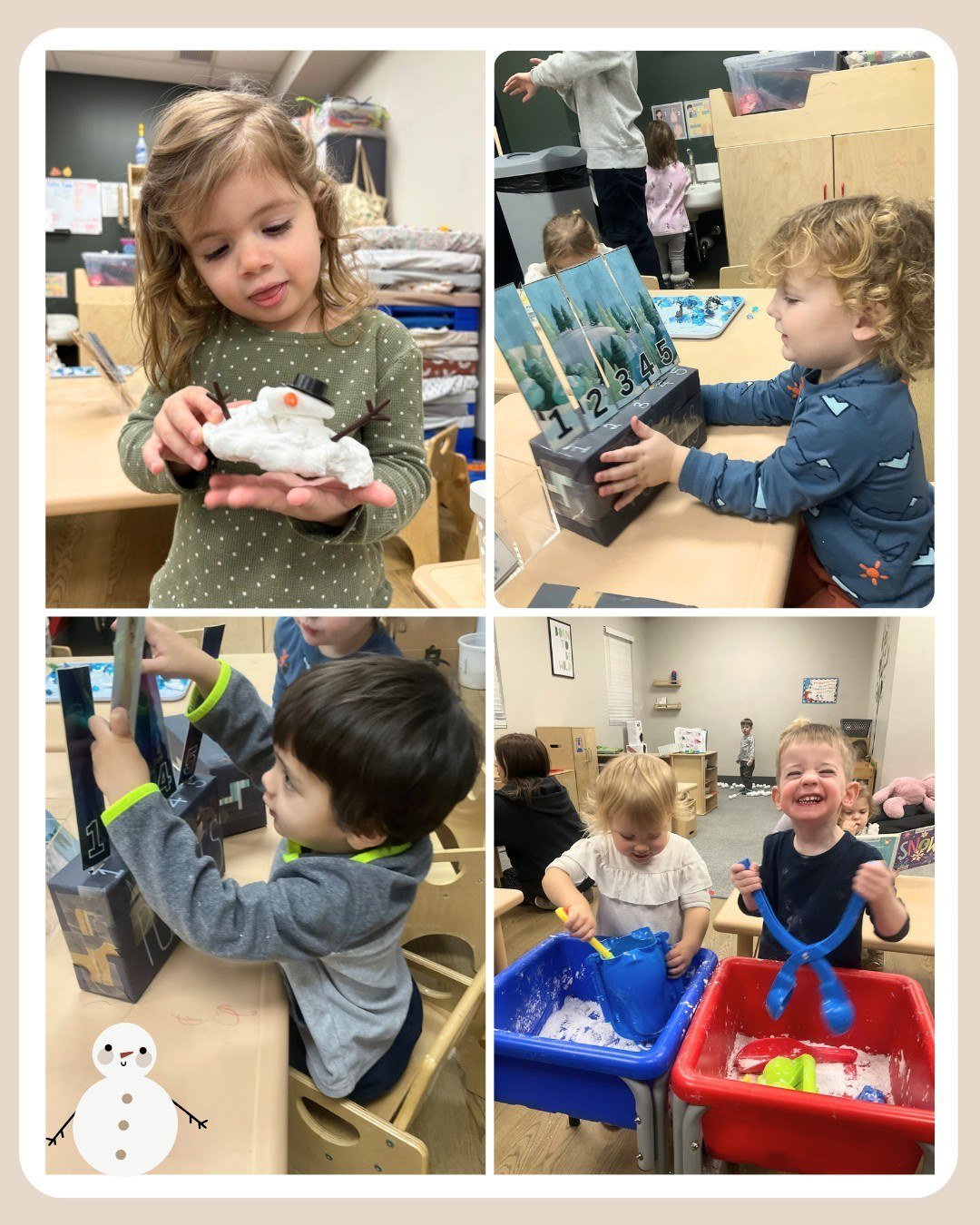 Crafting winter magic, seasonal play, and reading cozy stories ❄️ our Saplings are making the most of the season! ✨