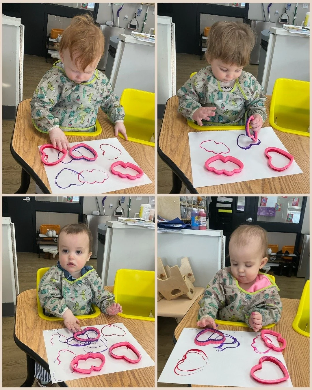 Exploring color, creativity, and Valentine cheer 💕 Our Sprouts enjoyed a painting experience full of smiles and fun.
