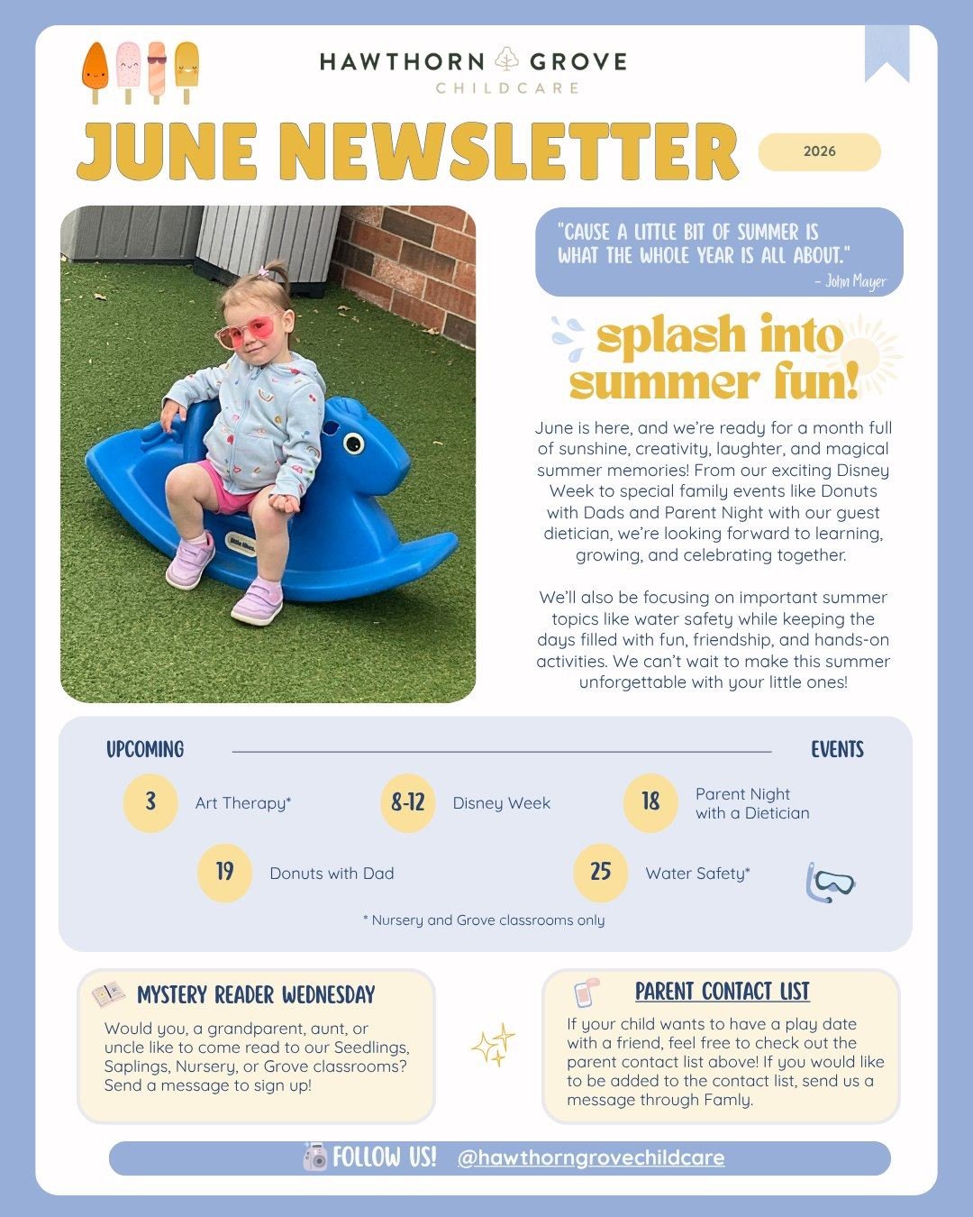 Our June newsletter is here! ☀️ Check out the special events, spirit week, and summer moments ahead!