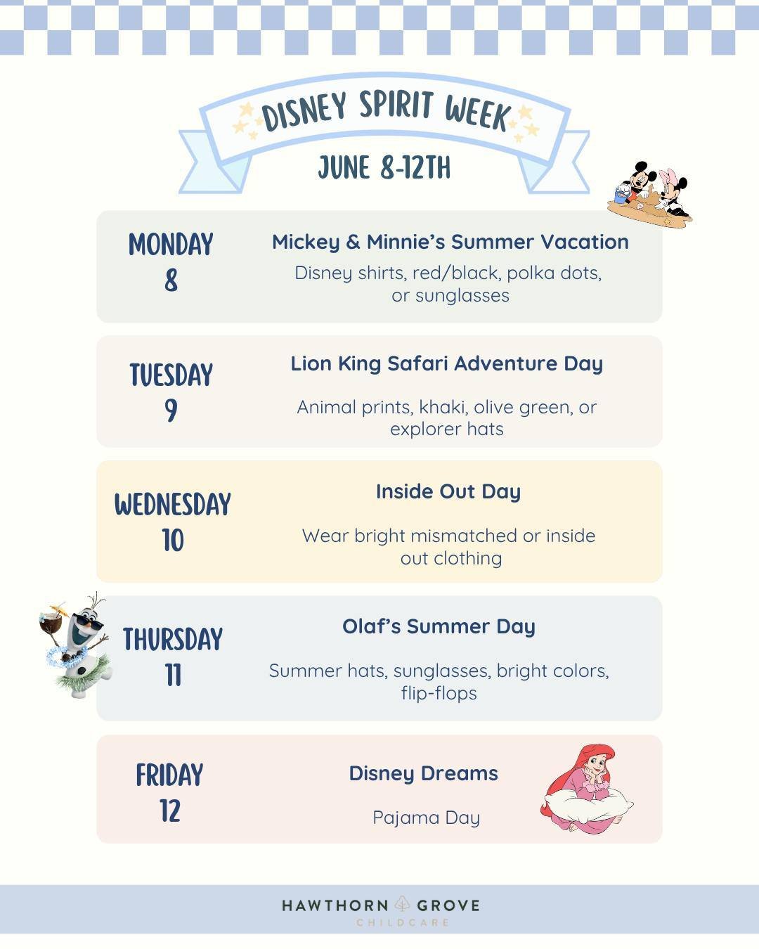 ✨ Disney Spirit Week is next week! ✨ 
Get ready for a week full of magic, and lots of Disney fun at HG! 🏰💫

&bull;
&bull;
&bull;
&bull;
&bull;
&bull;
 #hawthorngrovechildcare #cledaycare #clechildcare #DisneySpiritWeek  #SpiritWeek #DisneyMagic