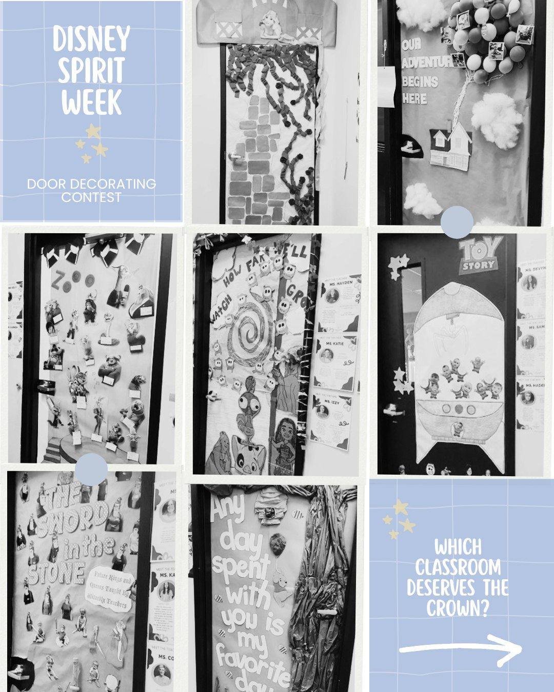 ✨ Disney magic took over Hawthorn Grove this week! Our classrooms transformed their doors into favorite Disney stories for our Disney Week Door Decorating Contest. From floating away with Up to climbing Rapunzel's tower and beyond, our teachers got i