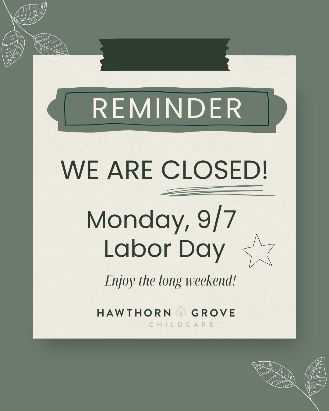 Have a wonderful Labor Day weekend! 🇺🇸 We&rsquo;ll see you back at HG on Tuesday!