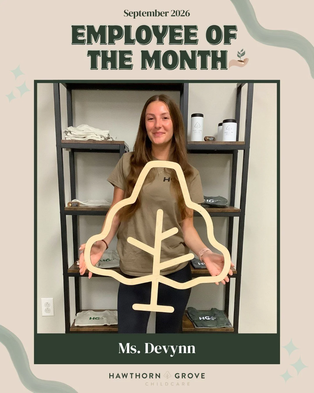 We are excited to announce our September Employee of the Month🥳 Congratulations Ms. Devynn in Seedlings 🌱 🥳 Ms. Devynn does a great job leading our Seedlings crew!! The kiddos are always actively engaged in learning, while having fun in the proces