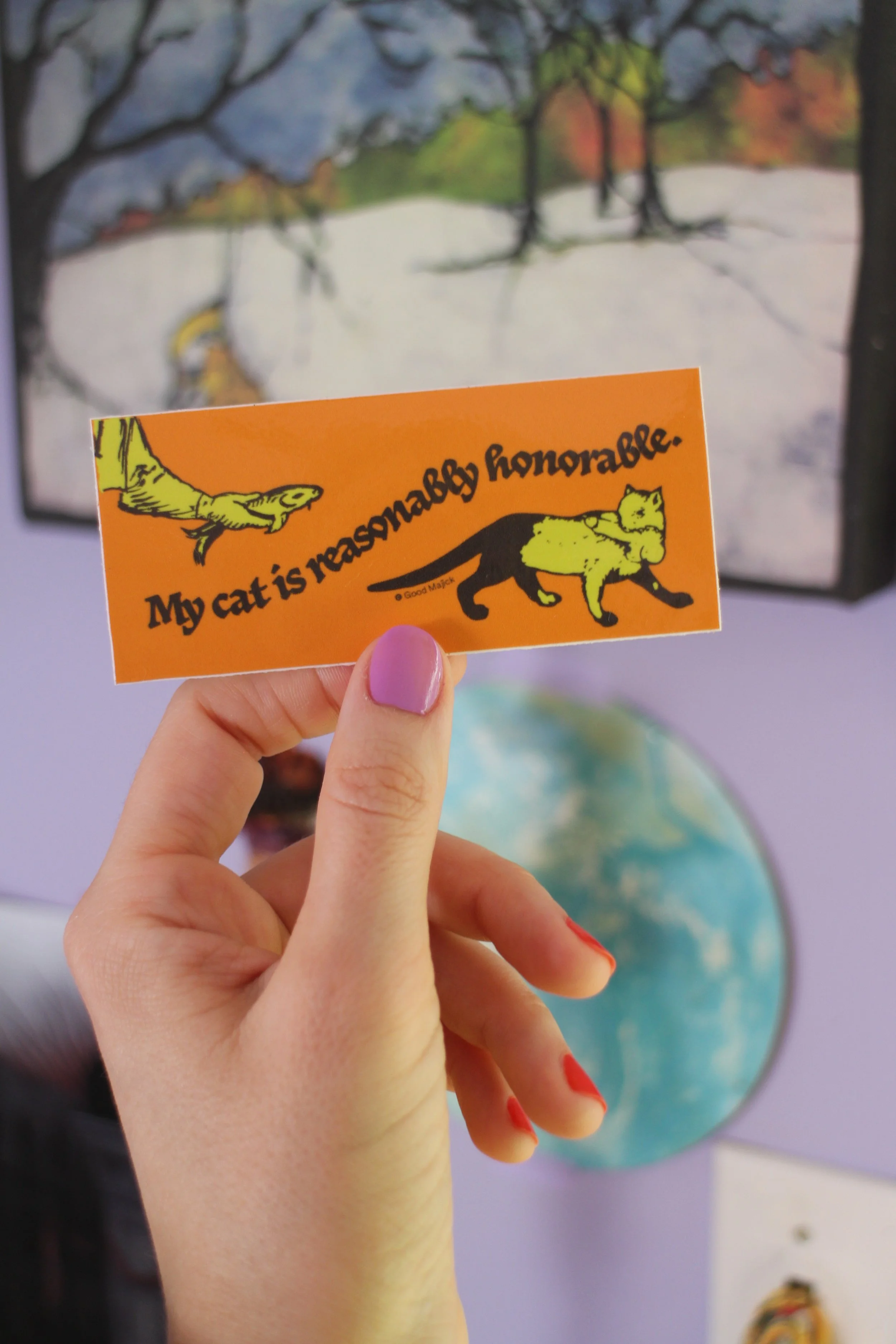 Reasonably Honorable Cat Sticker