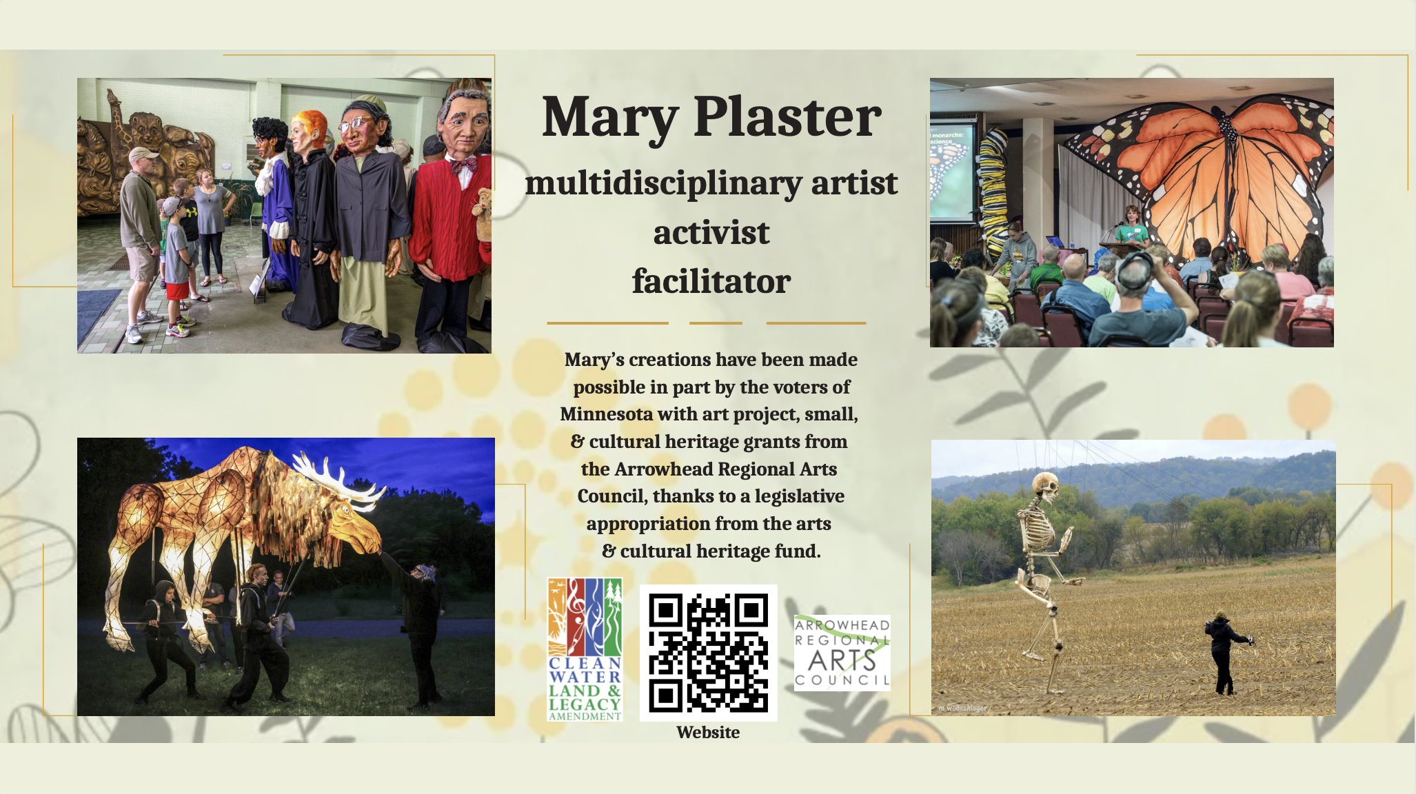 Mary Plaster puppet poster