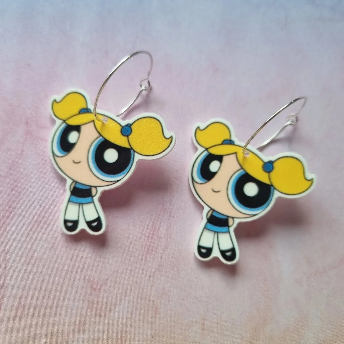 Did you know all our charms can be put on hoops! Great option for stretched ears! #themermaidsemporium #powerpuffgirls #jewellery #etsy #handmadewithlove