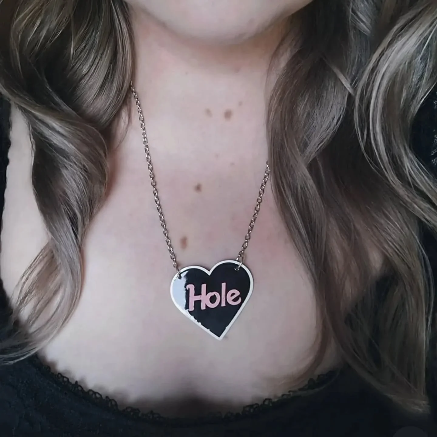 The beautiful @ghostlyanni in our Hole necklace - in stock!
..
.
#hole #courtneylove #courtneylovehole #courtneylovecobain #courtneylove90s #holeband #grunge #girlrock #metal #punk #music #etsy #etsyuk #etsyshop #etsyfinds #jewellery #jewelry #shopsm