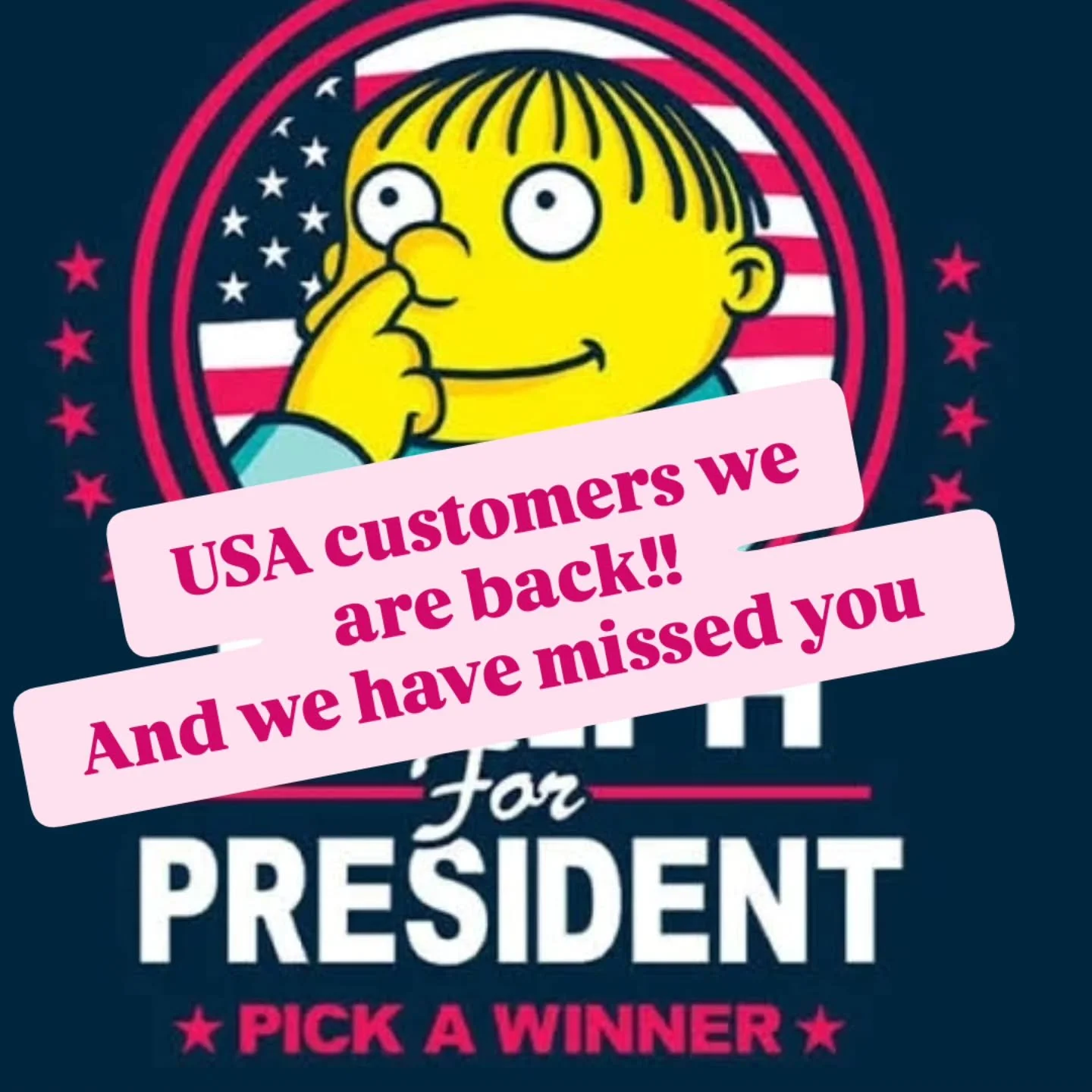 That was a quiet week! I'm very very happy to be able to say we're back and going to cover the custom charges whilst we get everything sorted! Prices have not changed! This may change in later dates but for now!
Thank you all x
...
.
#usashipping #in