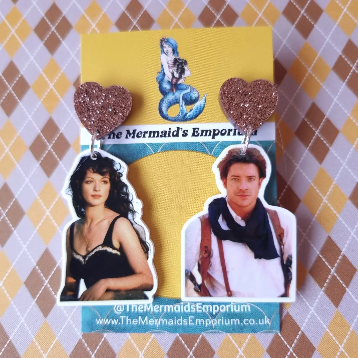 Our The Mummy earrings are super popular at the min! it's a brilliant film! #themummy #brendonfraser #rickoconnell #rachelweisz #themermaidsemporium