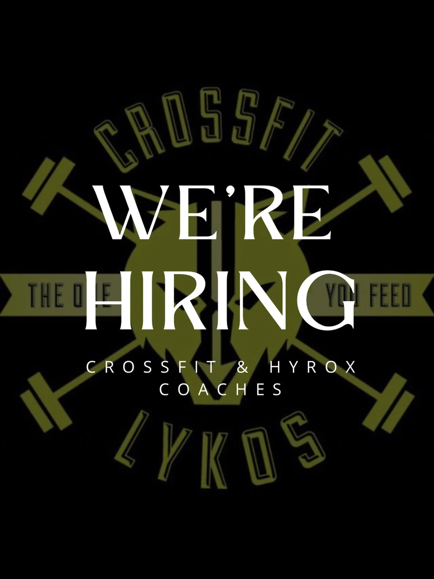 🚨 WE&rsquo;RE HIRING! 🚨

CrossFit Lykos is looking to add a new coach to our team!

If you&rsquo;re passionate about helping others, building a strong community, and making a positive impact through fitness, we&rsquo;d love to hear from you.

📋 Re