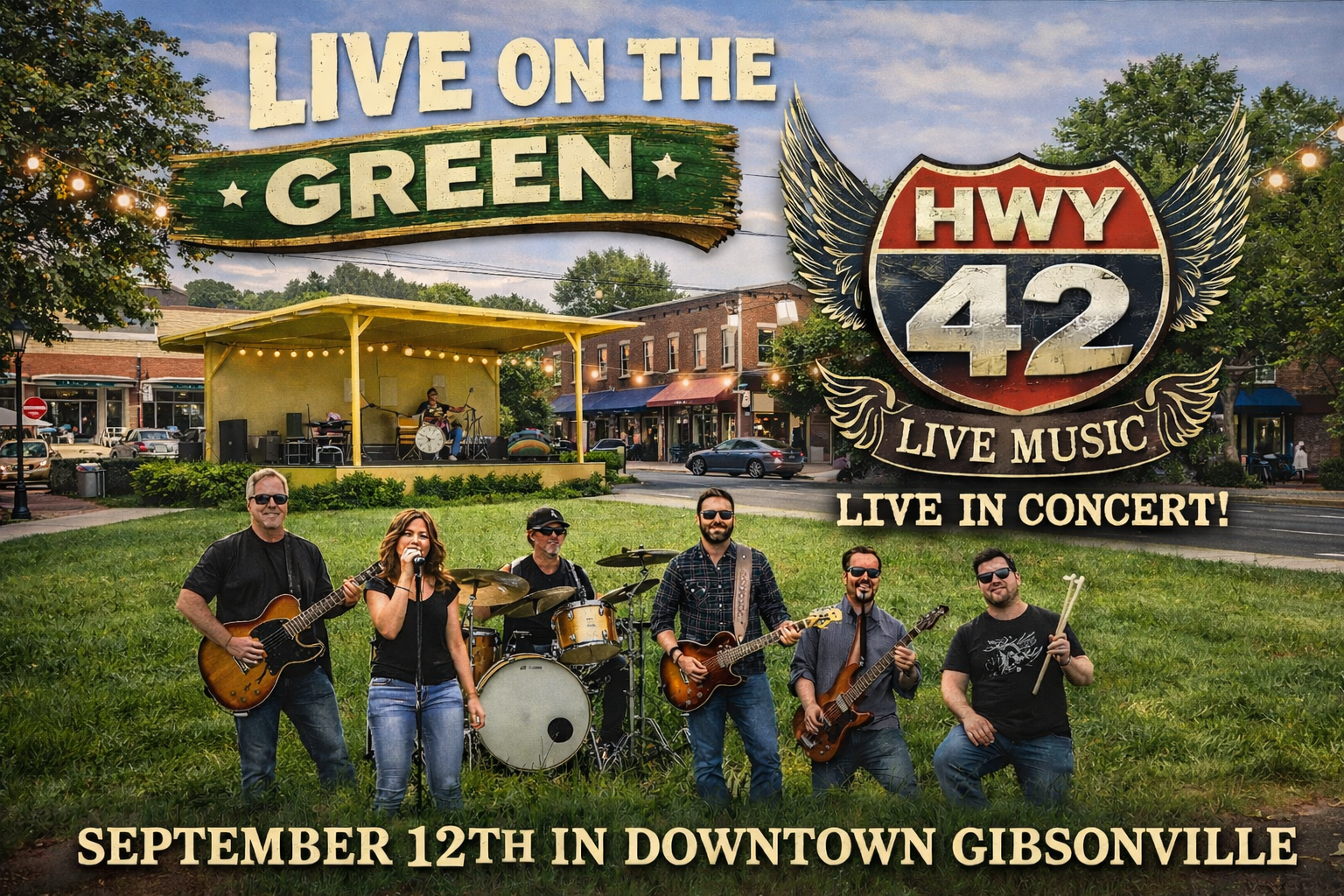 Live on the Green with HWY 42 Band 