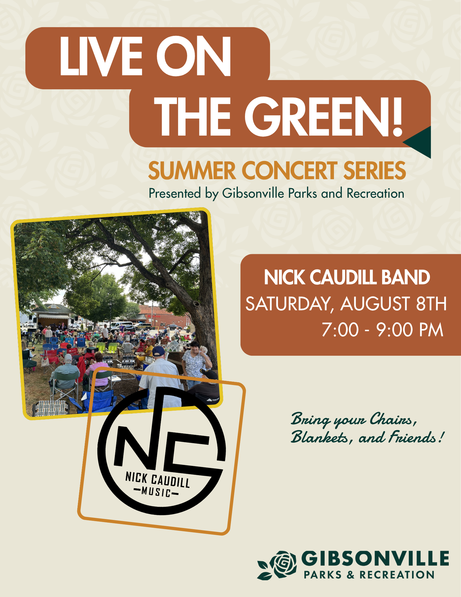 Live on the Green with nick caudill band