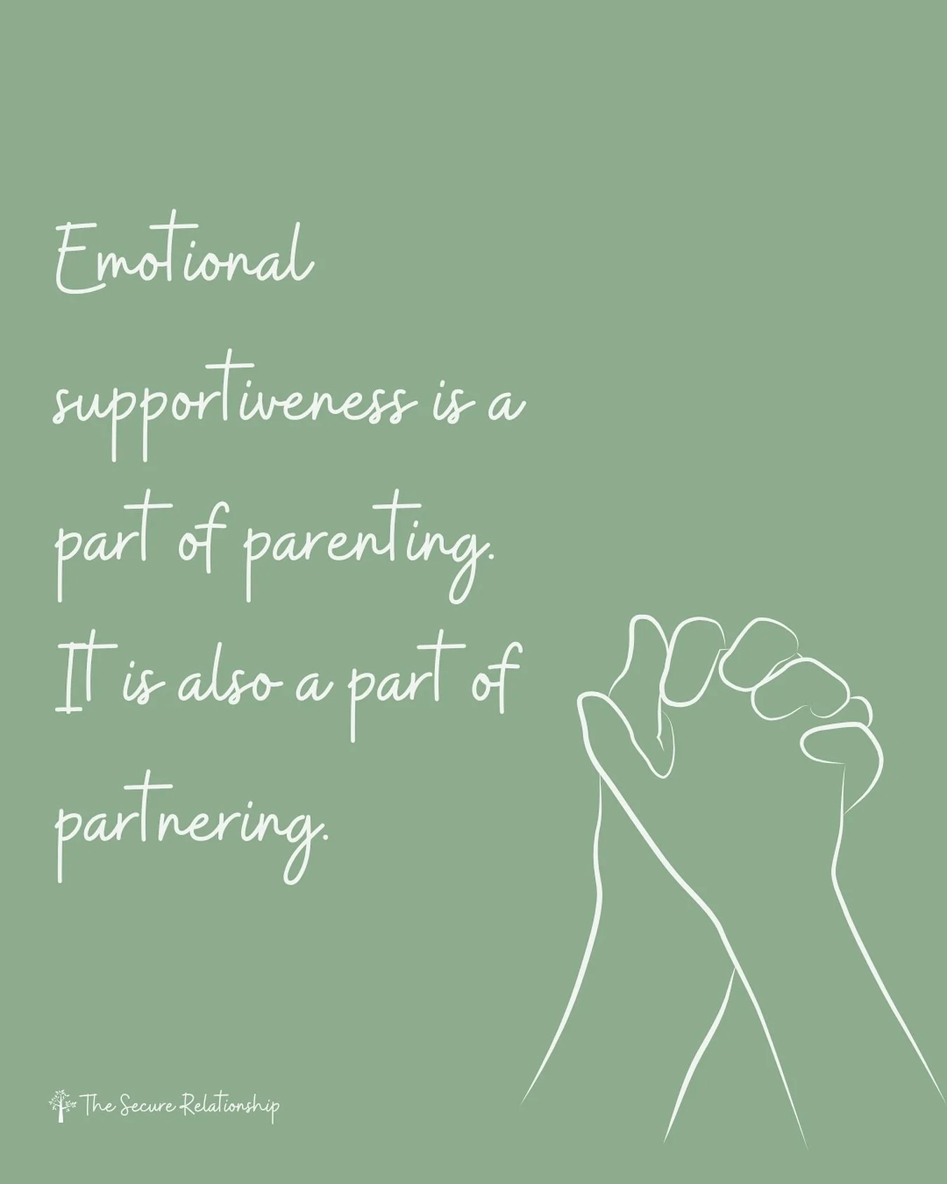 With parenting, emotional support goes one way&hellip; parents are there to help the support system for the child; with partnering, emotional support needs to be reciprocal. ❤️