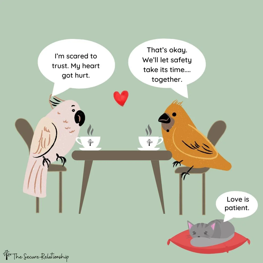 Trust forms through repeated experiences of being okay, again and again.