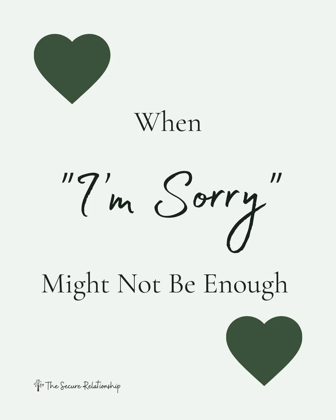 An apology requires accountability that&rsquo;s specific and lived out over time. Not &ldquo;I&rsquo;ll do better,&rdquo; but &ldquo;I&rsquo;m going to work on regulating before I speak,&rdquo; or &ldquo;I&rsquo;m going to notice and acknowledge your
