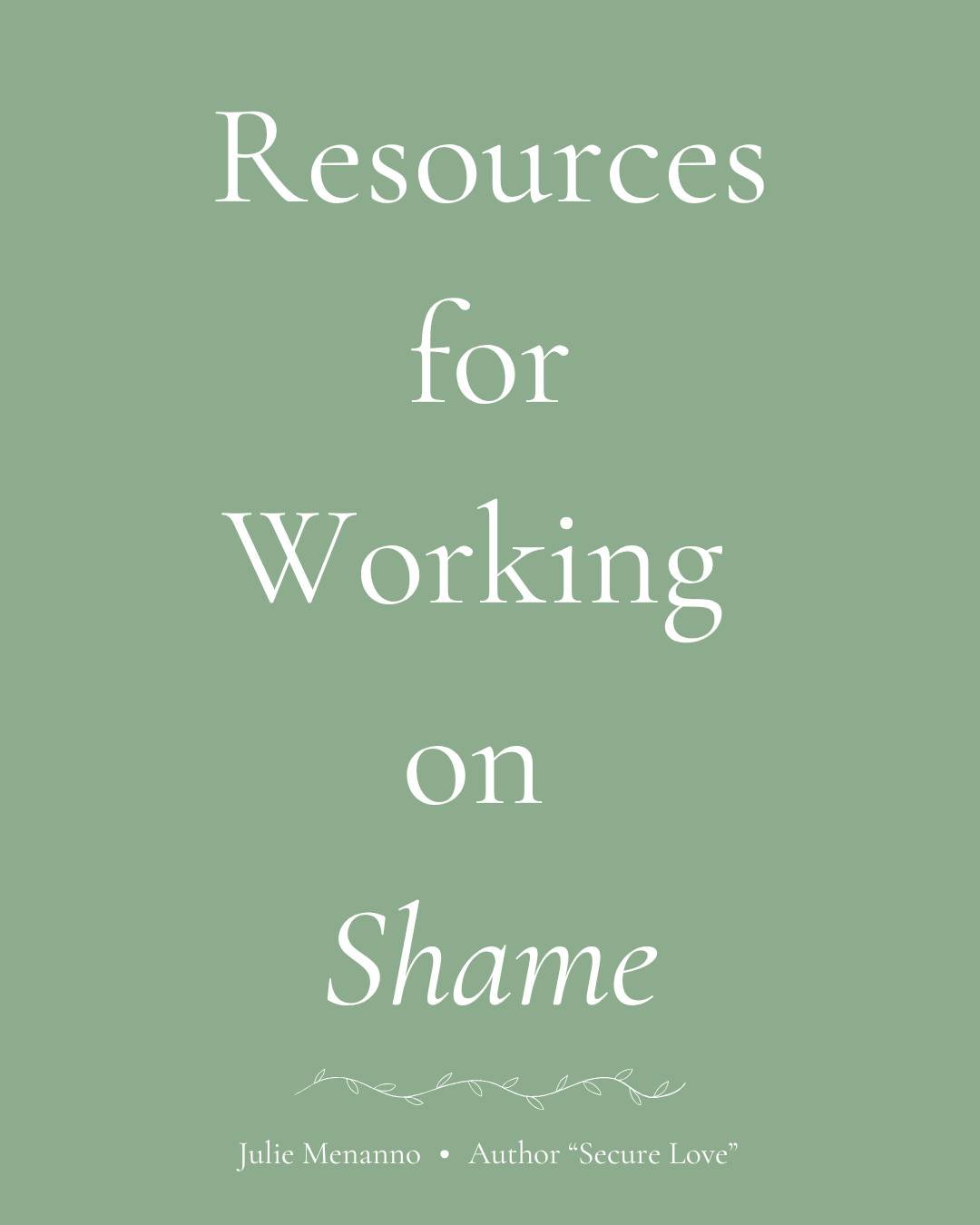 These are two books I recommend for anyone wanting to explore shame more deeply. I also have a shame course designed to help you understand how shame develops, how it shows up in your life and relationships, and how to begin working through it. You c