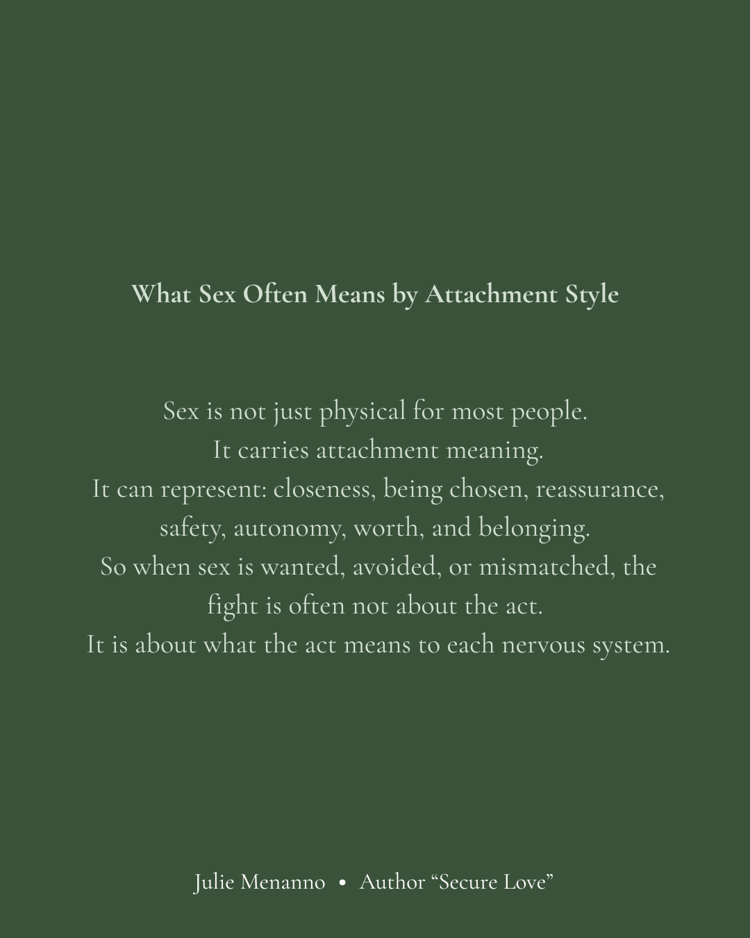 What Sex Means by Attachment Style, and the Cycle It Creates