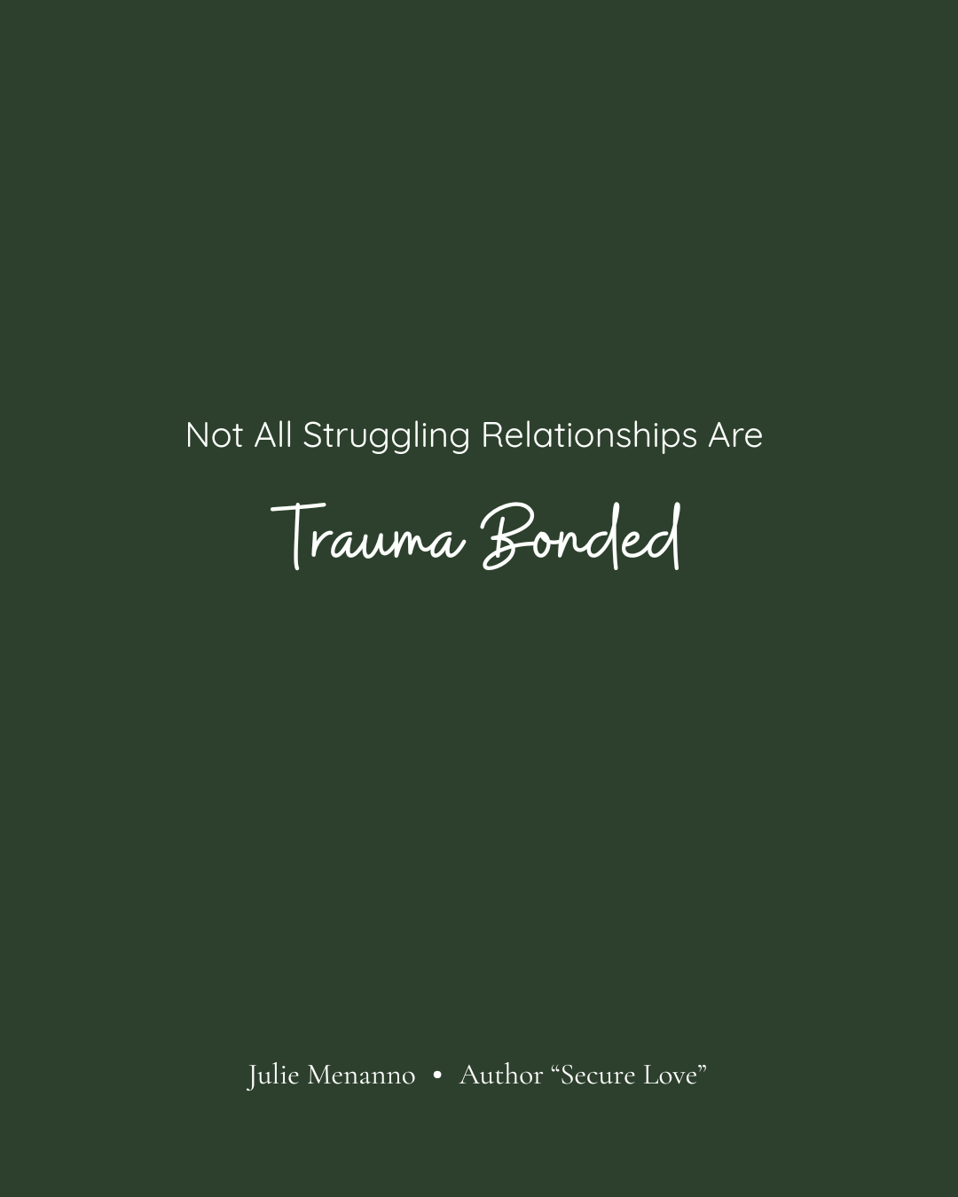 Trauma Bond vs Distressed Relationship: The Difference