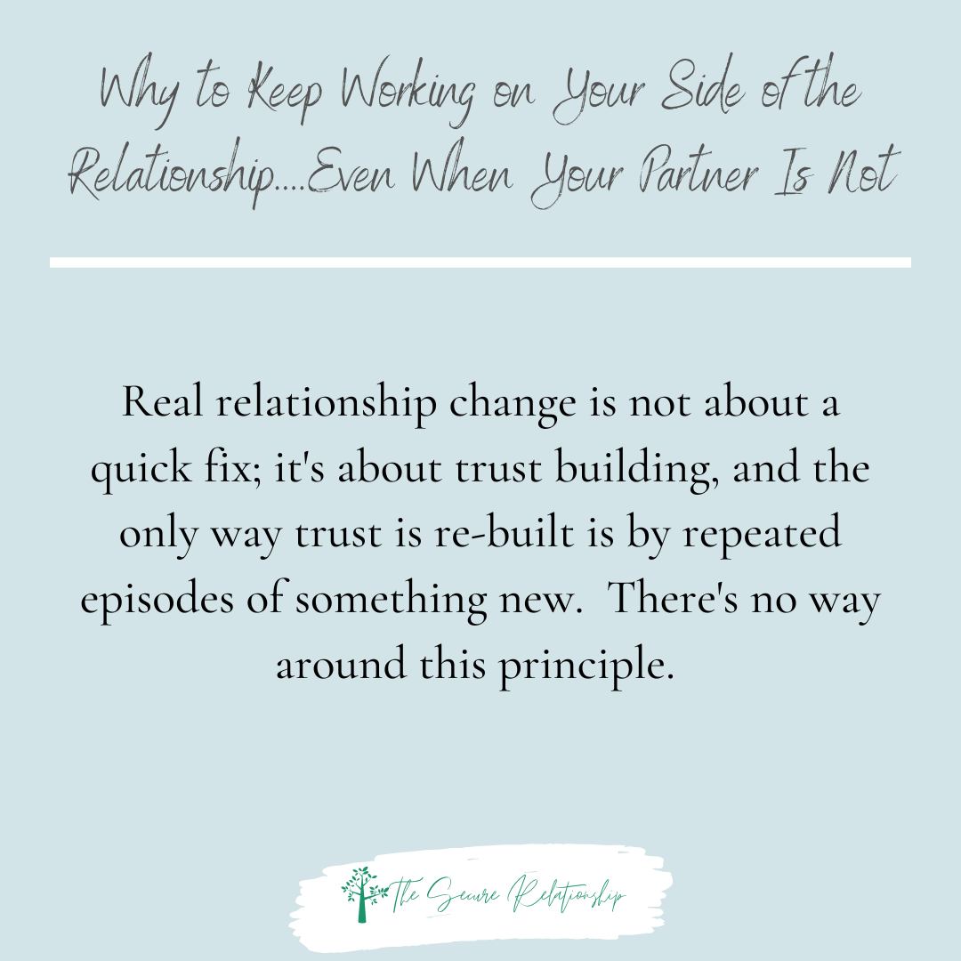 Why Keep Working on Yourself When Your Partner Won't?