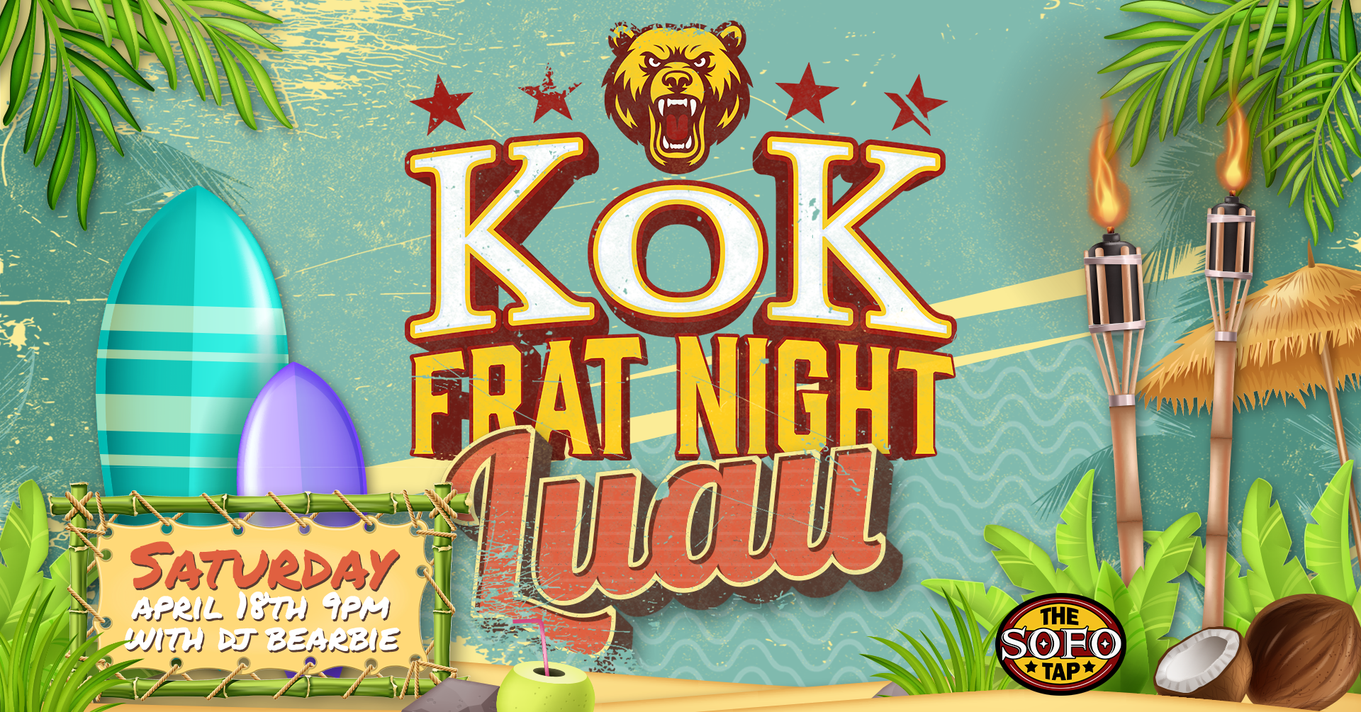 SATURDAY APRIL 18TH • 9PM-3AM