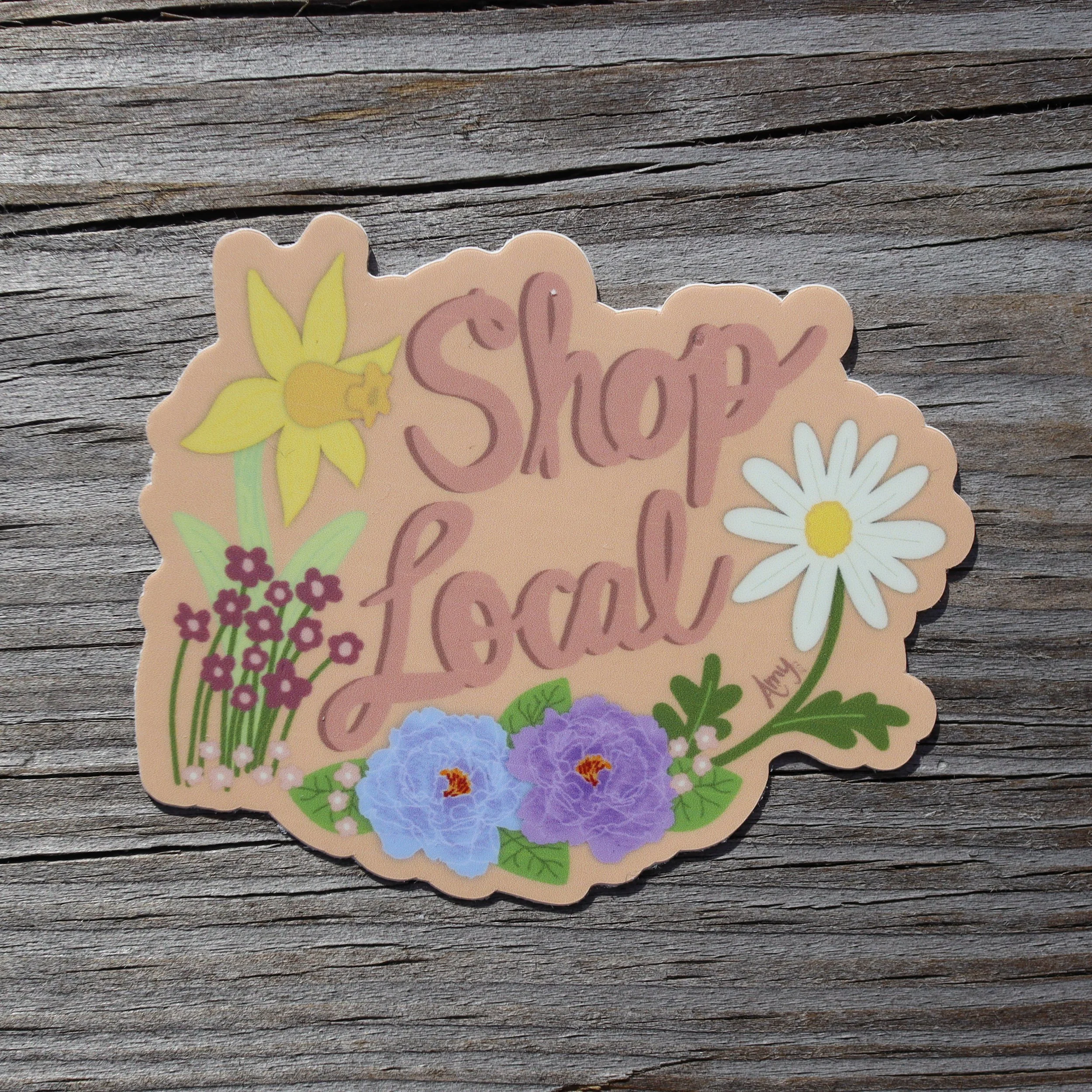 Purple Flower Bike Sticker — Sisters’ Sunflowers
