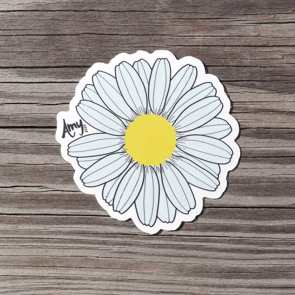 Daisy Flower Sticker — Sisters' Sunflowers