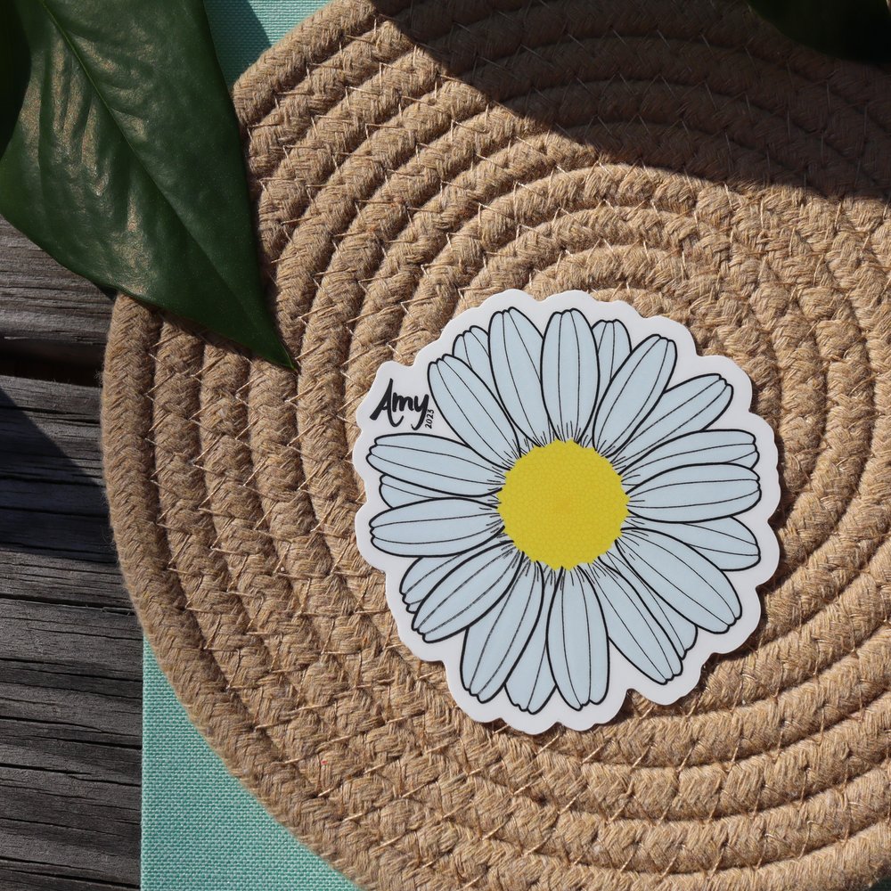 Daisy Flower Sun Catcher Sticker Decal – LaRynn Sticker Co.