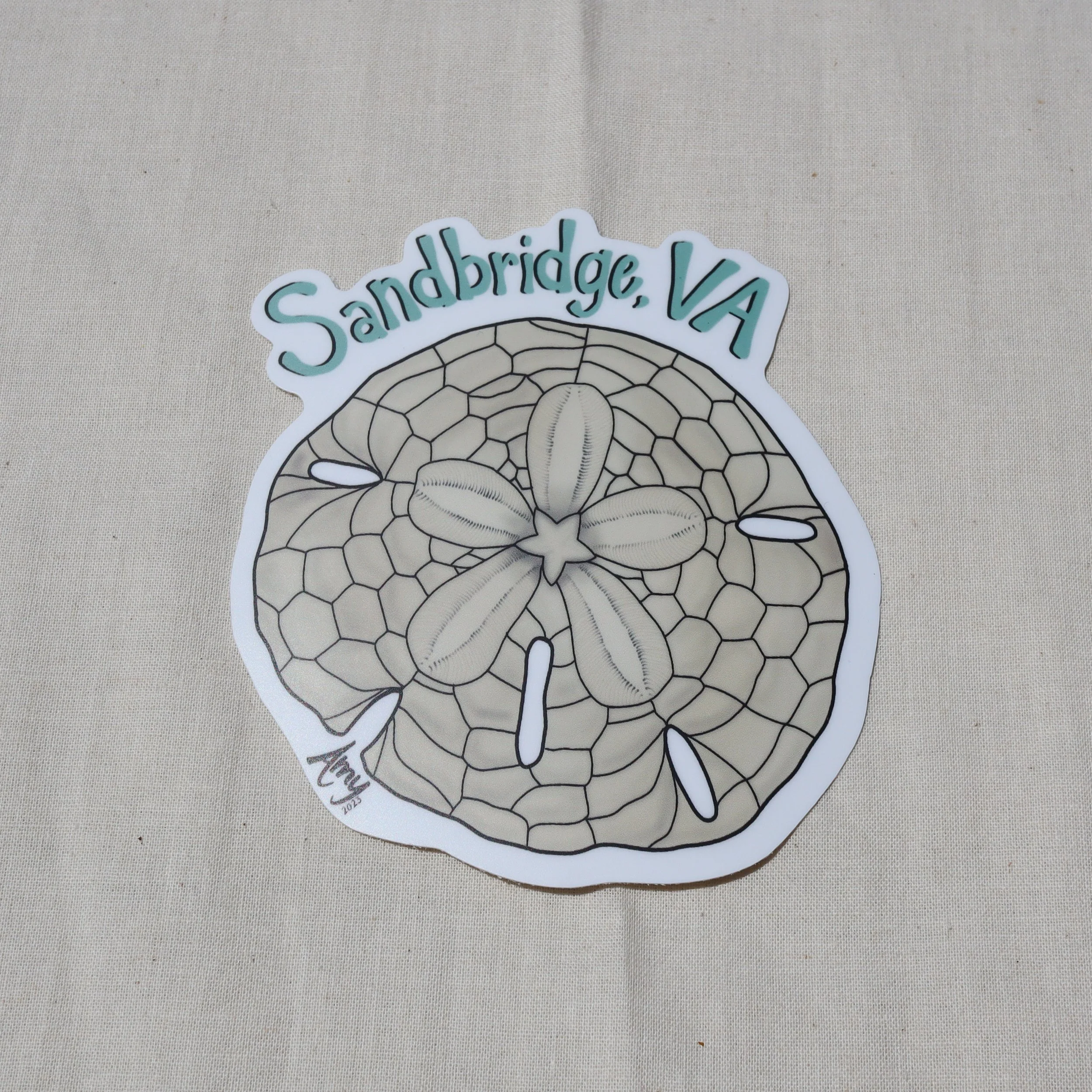 Cute Sand Dollar Sticker – Waterproof Vinyl For Laptops, Water Bottles, And More!