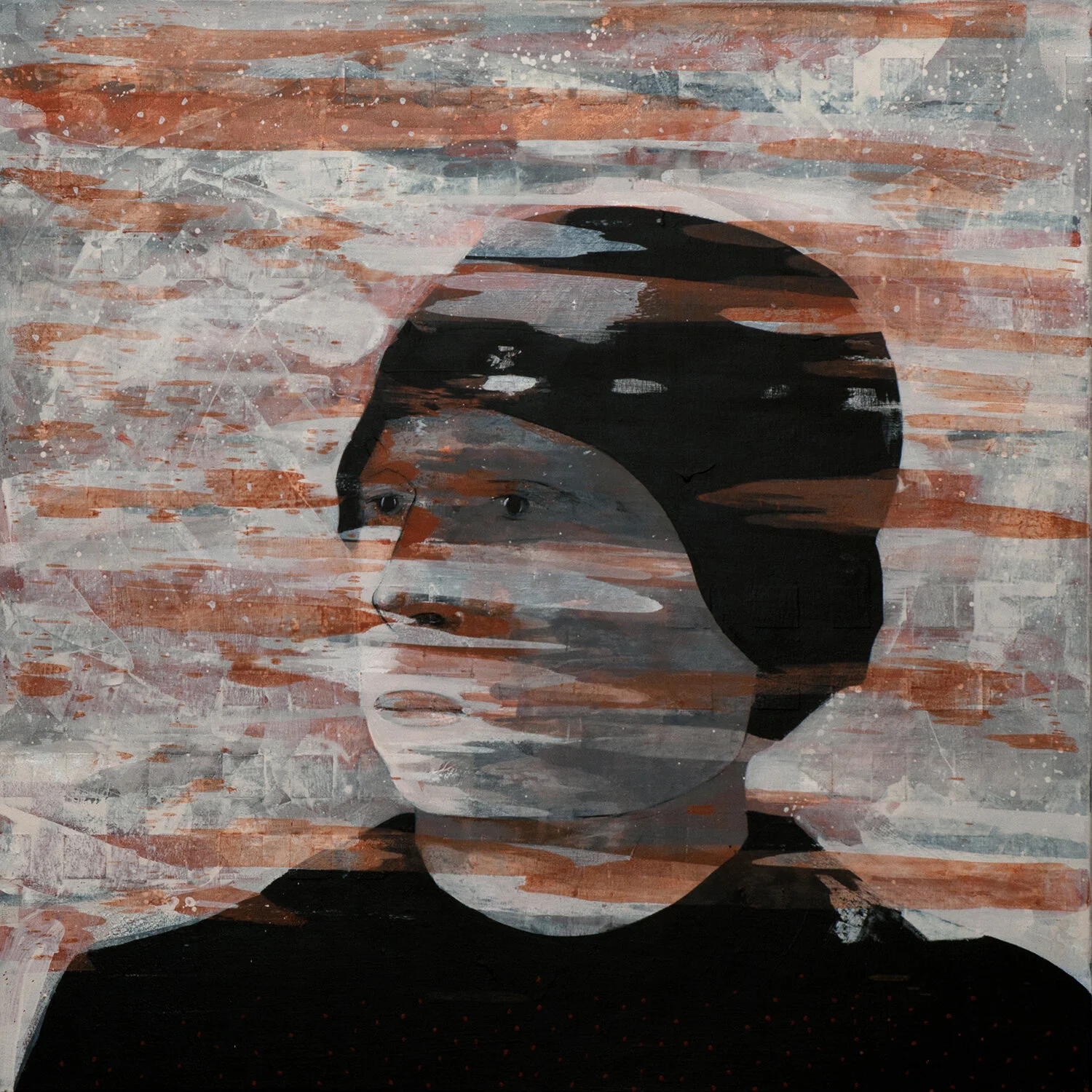 Sort hatt-Akryl-100x100cm