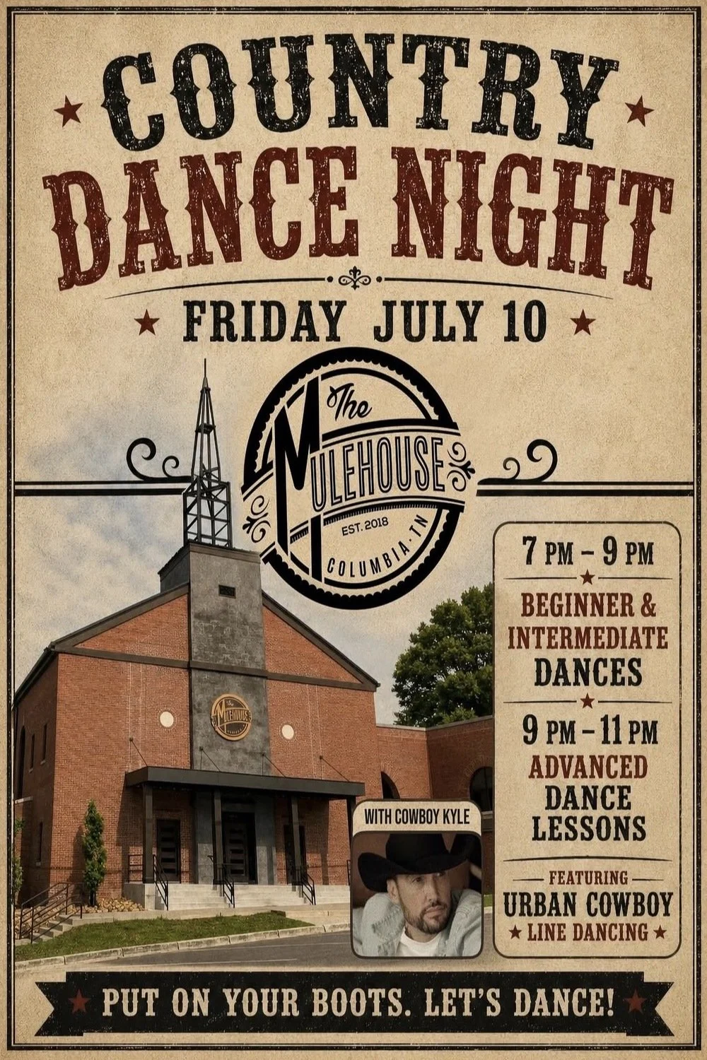 Line Dance Lessons In Columbia, TN | Country Dance Night At The Mulehouse