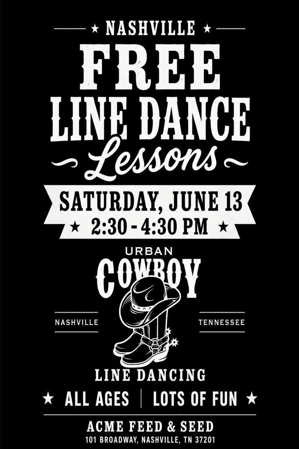 FREE Line Dance Lessons for ALL AGES | Acme Feed & Seed
