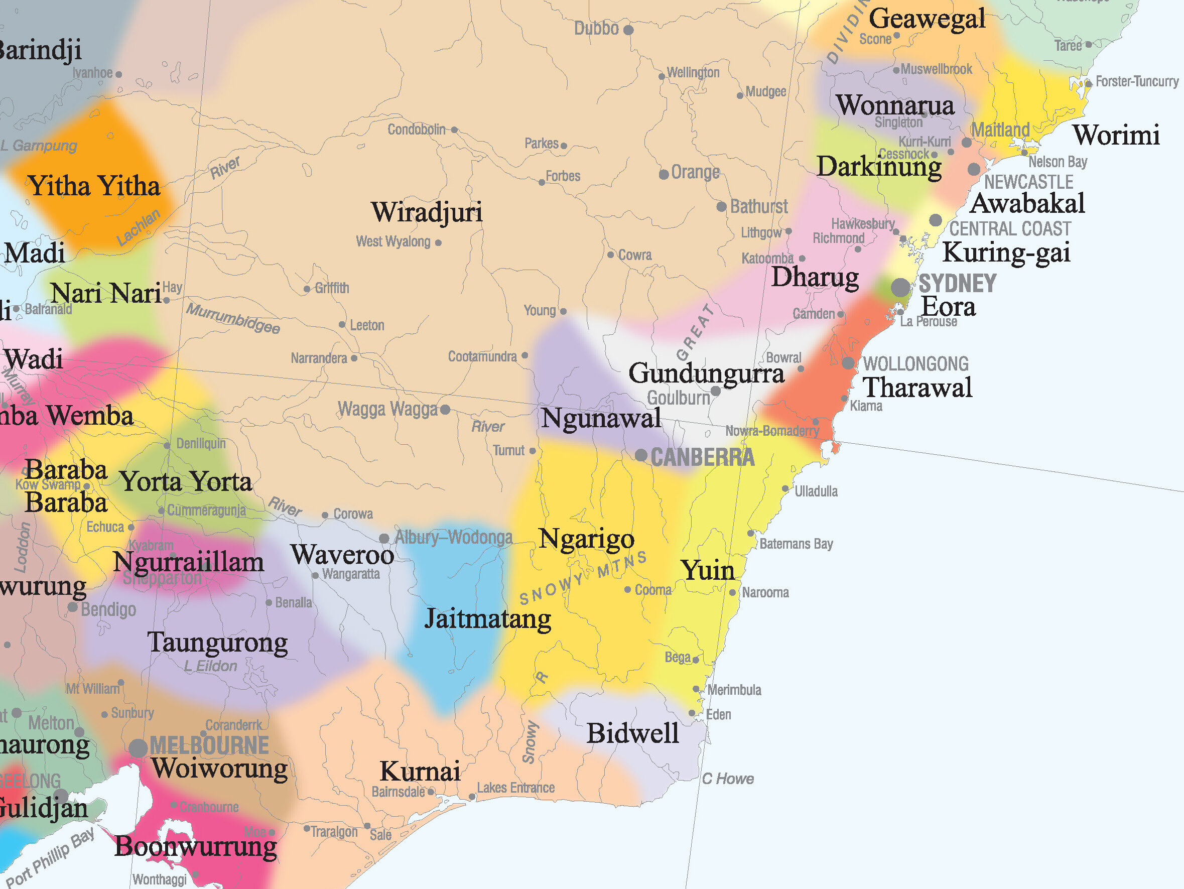 Naa Aboriginal Language Map | 10 most widely spoken Aboriginal ...