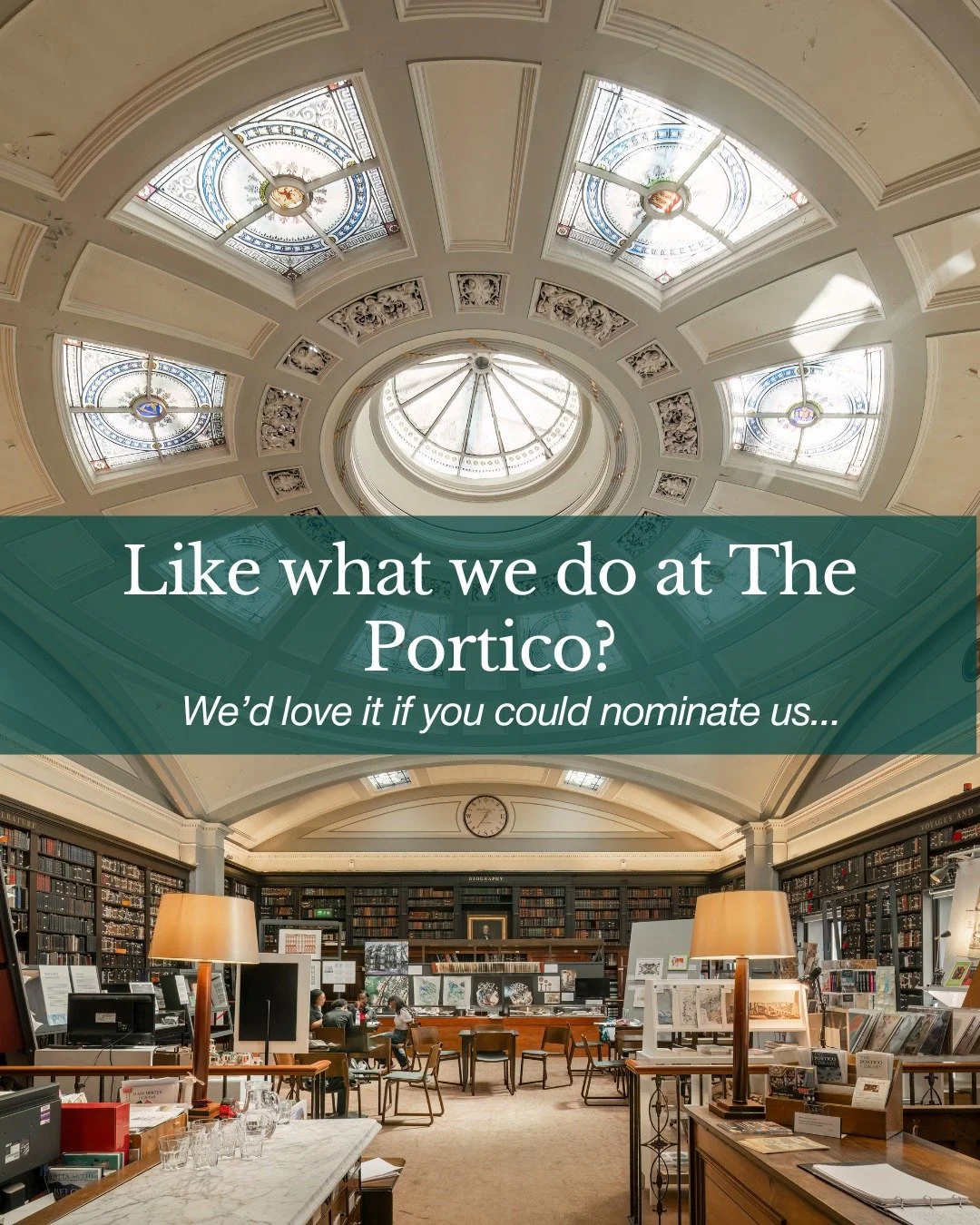 Are you a fan of what we do at The Portico? 

If you are, we'd be eternally grateful if you could nominate us in @benefactgroup's Art &amp; Culture draw.

🔗 Nominations are open now, and will be until Sunday 19th October. We've included a link to th