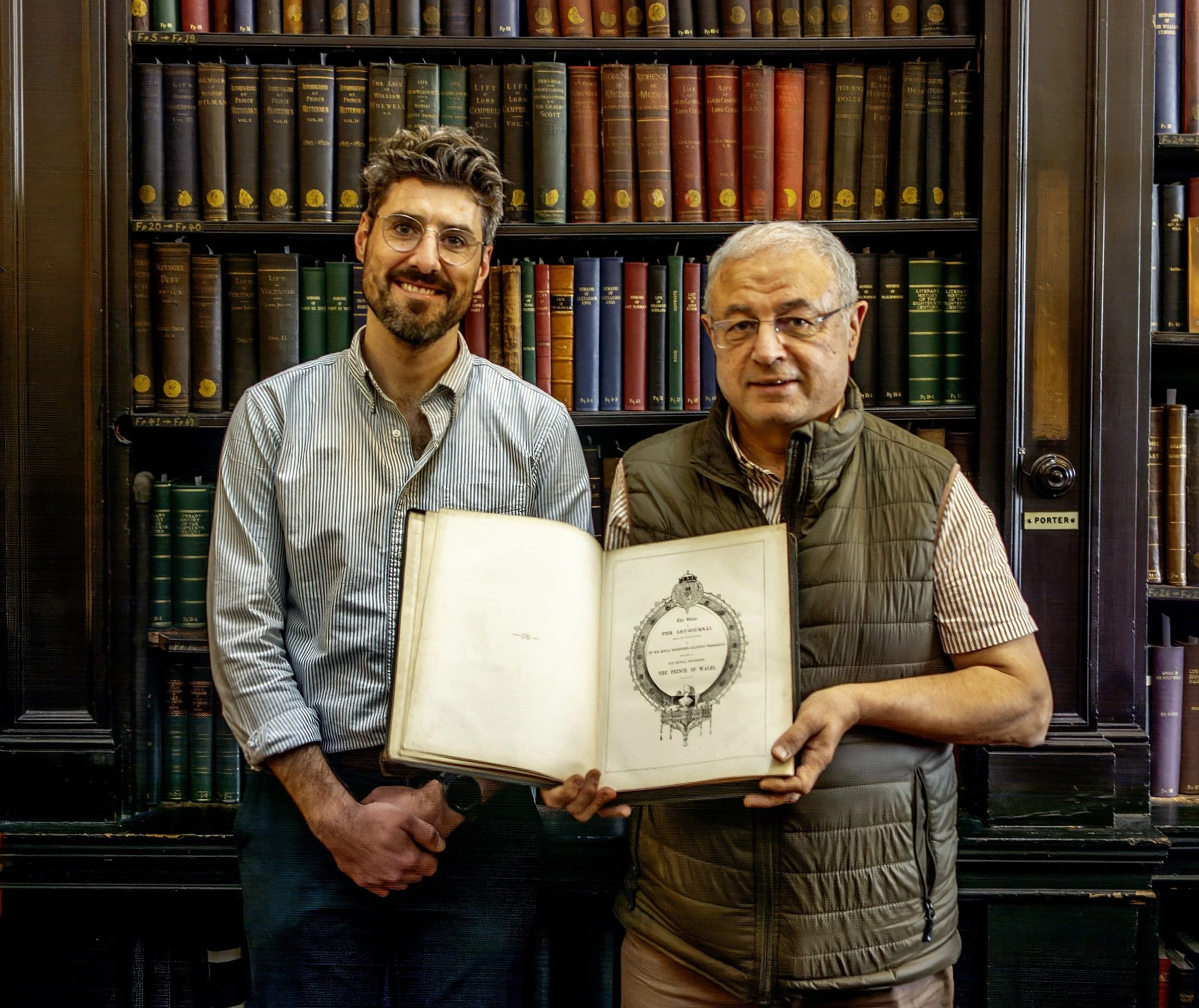 A lovely and remarkable homecoming story for a Friday!

An 1863 edition of The Art Journal has been returned to the Portico Library by retired architect Harman Scott, almost a century after it likely left our shelves.

The volume was discovered in 19