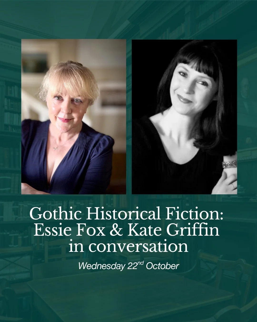 Tomorrow evening at The Portico, join award-winning novelists Essie Fox and Kate Griffin to find out more about the process of writing historical fiction and how to create a Gothic atmosphere. 

They will be talking about their recent novels, Essie F