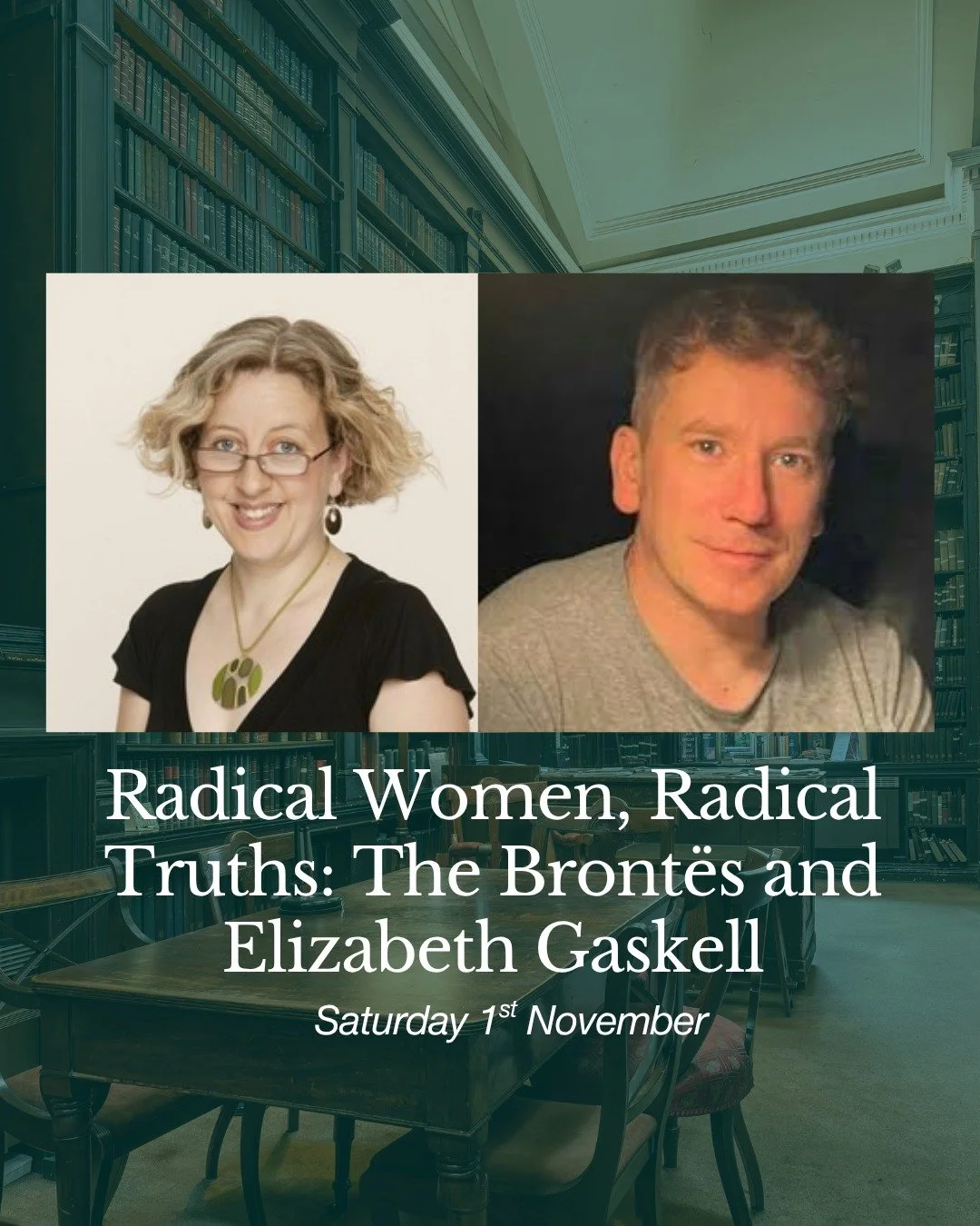 Tomorrow, join us for an unforgettable evening with Sharon Wright, award-winning journalist and biographer, and Graham Watson, debut author and literary sleuth. 

Together, they&rsquo;ll explore the radical artistry of the Bront&euml;s and Elizabeth 
