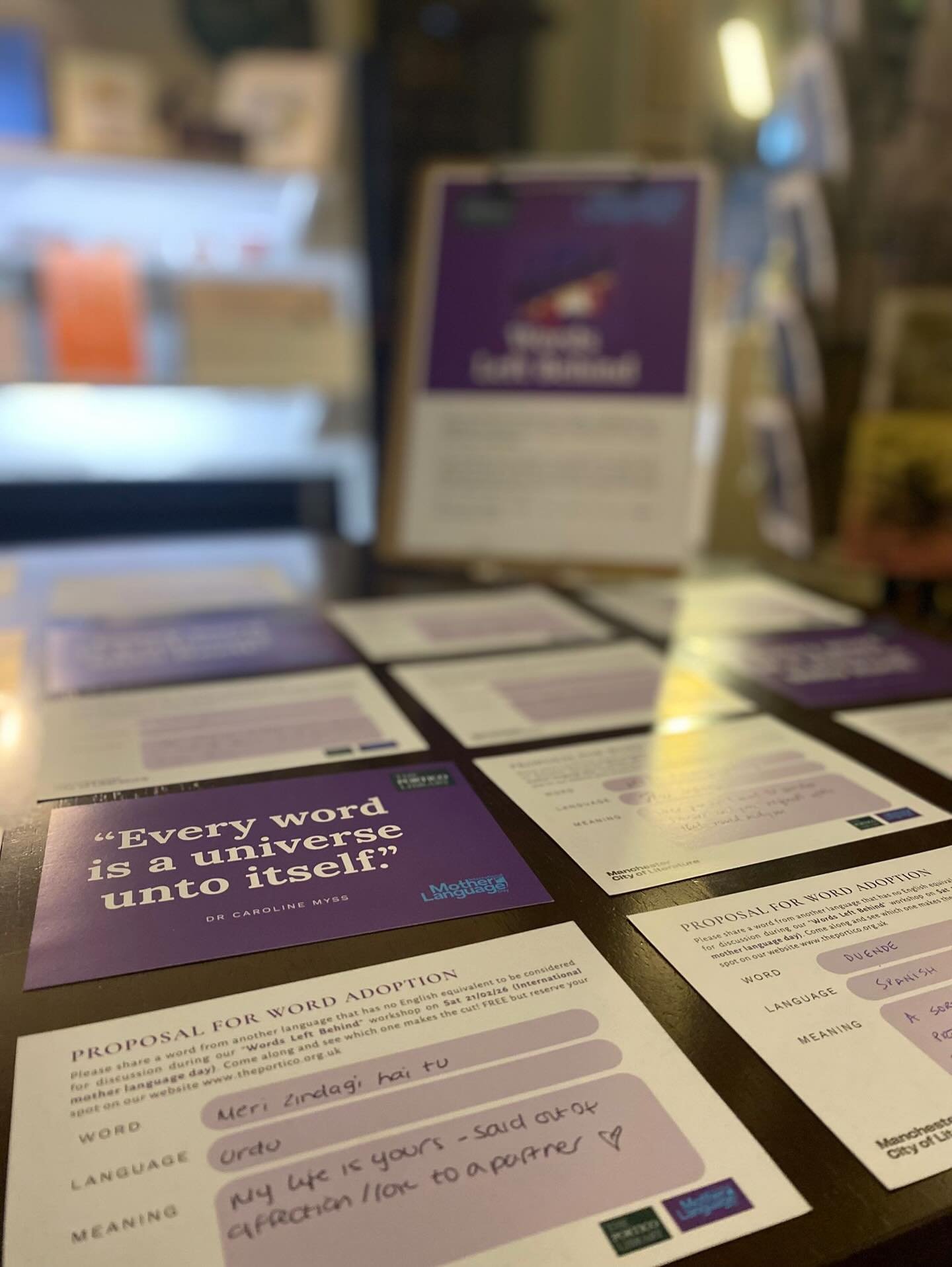 Many thanks to all who came today and to @thetravellinglibrarian, Polly Anna &amp; @zebracab for hosting our #mothertongueday event with @mcrcityoflit. 

And to all our speakers &amp; @creativesocietymanchester for the art activity.