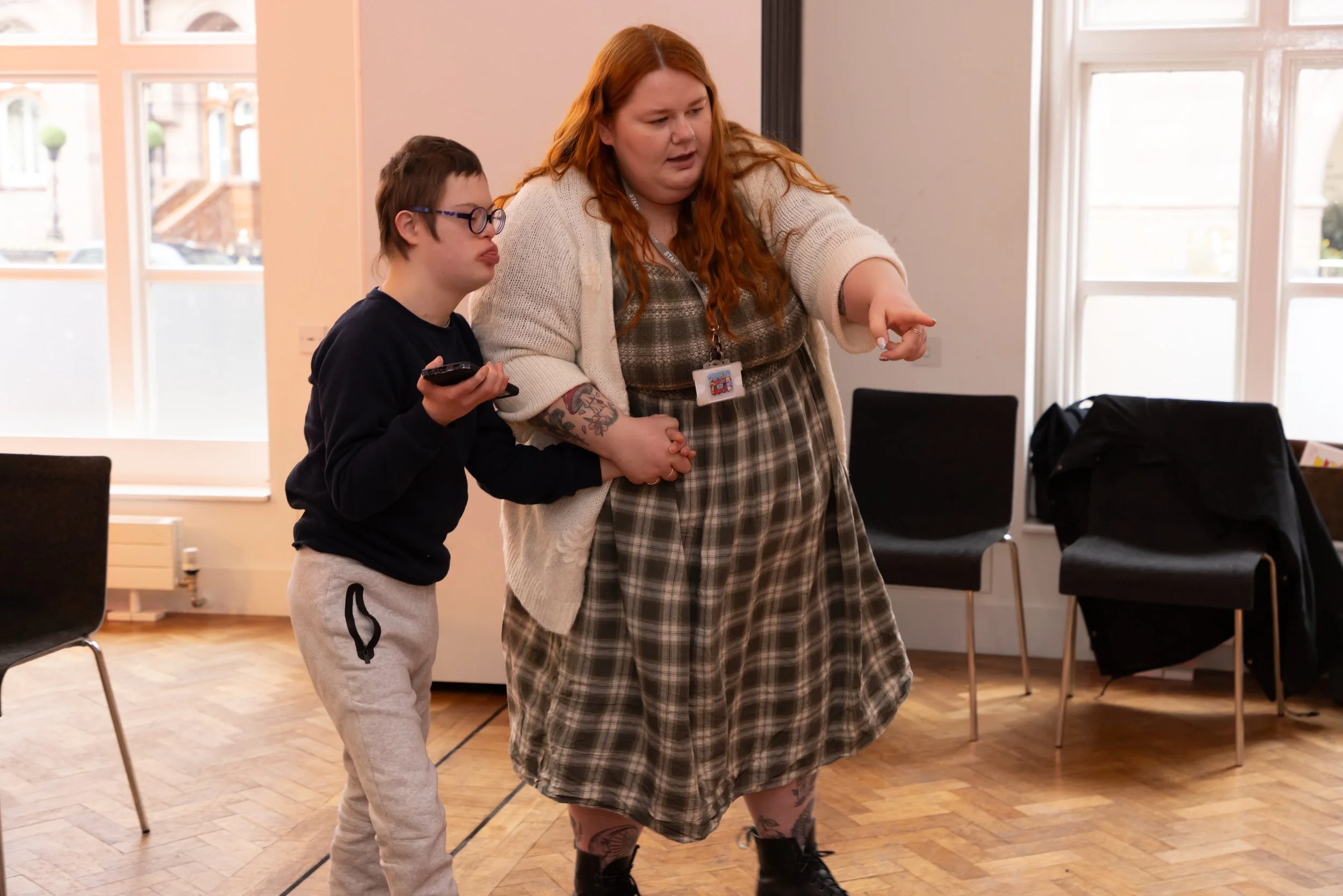 Ciaran, Heaton School walking up with teacher.jpg