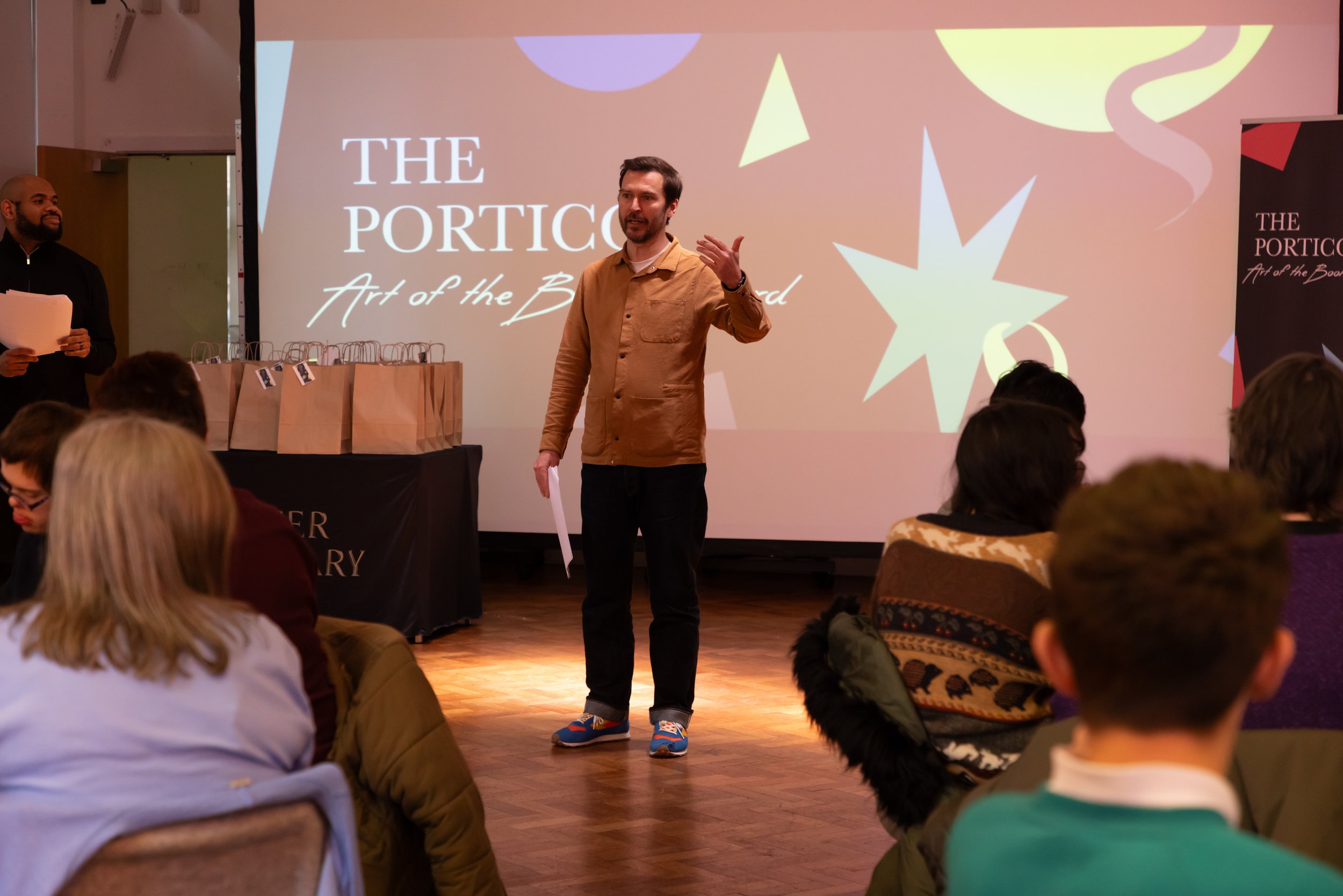 Oliver East, gift bags, A of B projection, further away.jpg