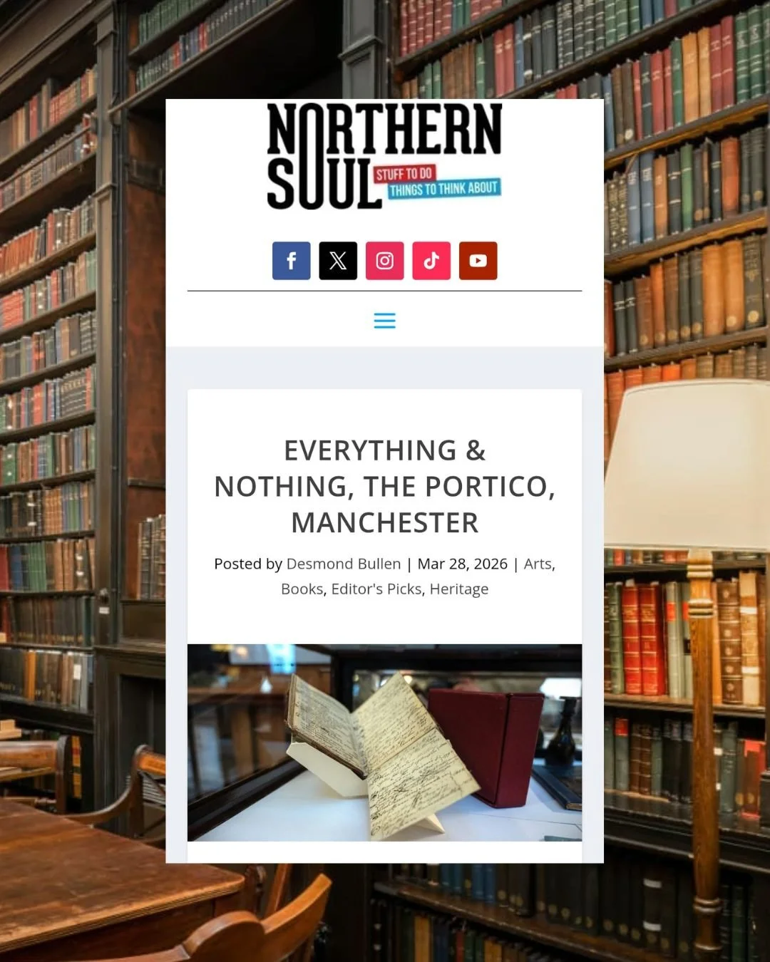 A massive thank you to @northern_souls_ for the wonderful words about our latest exhibition! 

We've been blown away by the responses to the collection so far. There are a couple of days until we close up and rest over Easter, and we'd love to see as