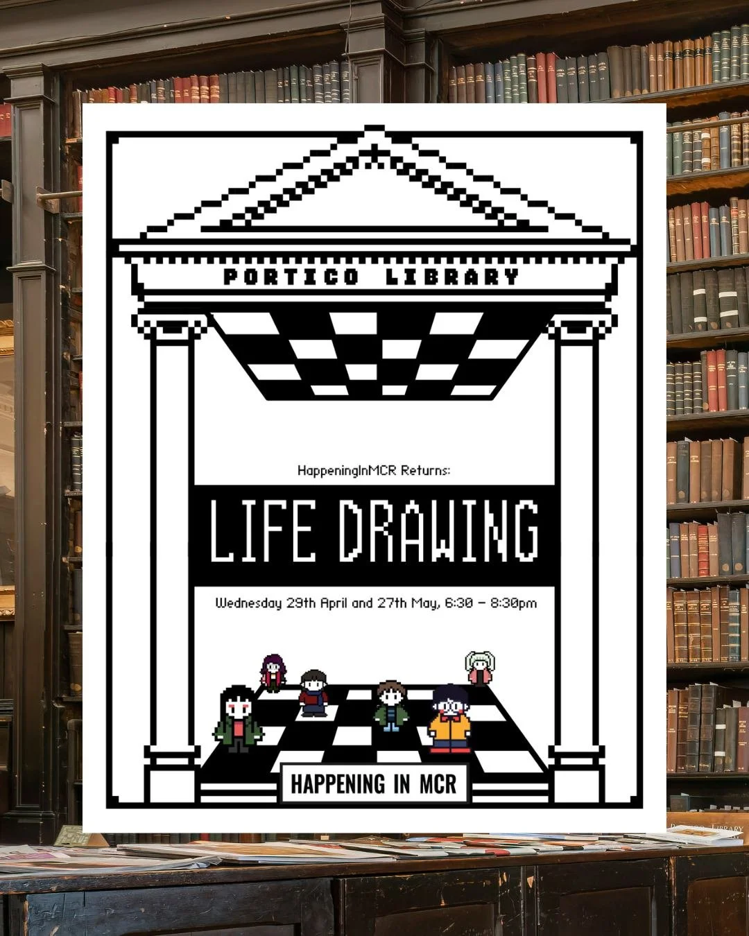 We're so excited to have @happeninginmcr back for our first life drawing classes of 2026! 

Join us for an immersive life drawing experience with two fantastic models, both of whom use art and performance to celebrate individualism and liberation.

W