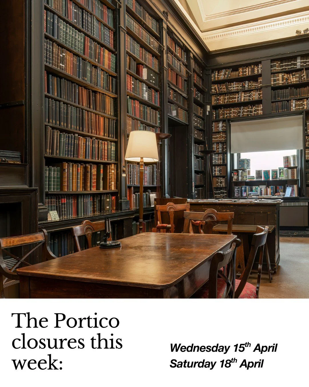 Just a polite note with a couple of closure days for this week.

We'll be closed to the public tomorrow (Wednesday 15th April) as we're hosting our next bookbinding workshop. We will also be closed on Saturday 18th April as we're hosting a private ev