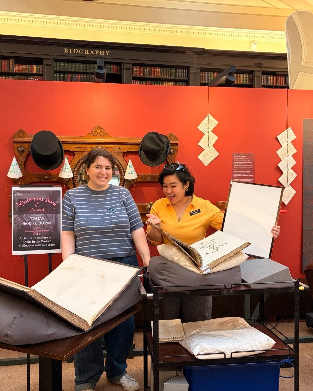 We had a blast hosting our first-ever Mysterious Book of the Week!

These relaxed drop-in sessions will offer a rare and unique opportunity to delve further into our historic collection, and the success of last week has us incredibly excited about pl