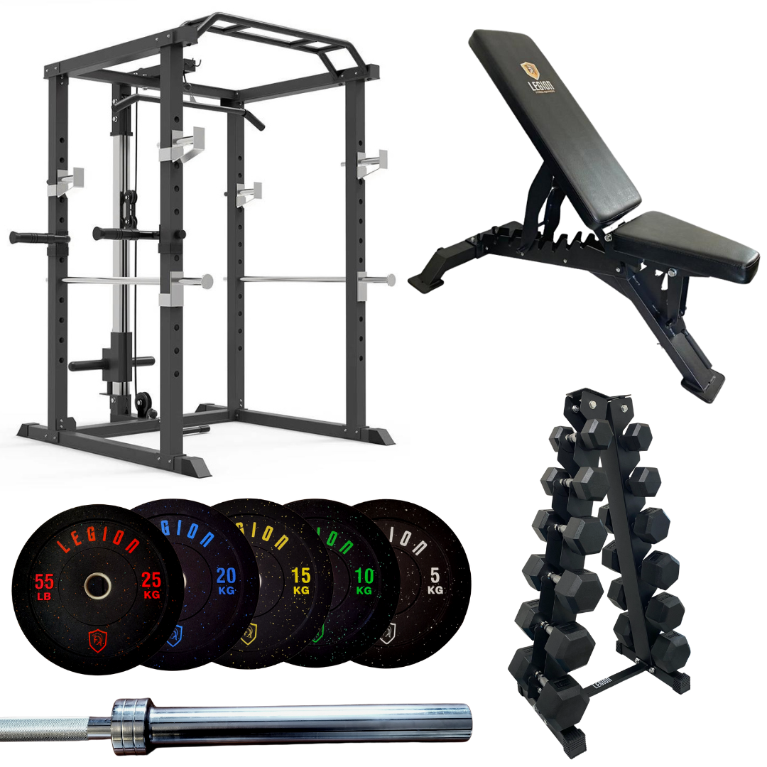 Legion Ultimate Home Gym Package V1 Multi Gym Rack, 150kg Bumper